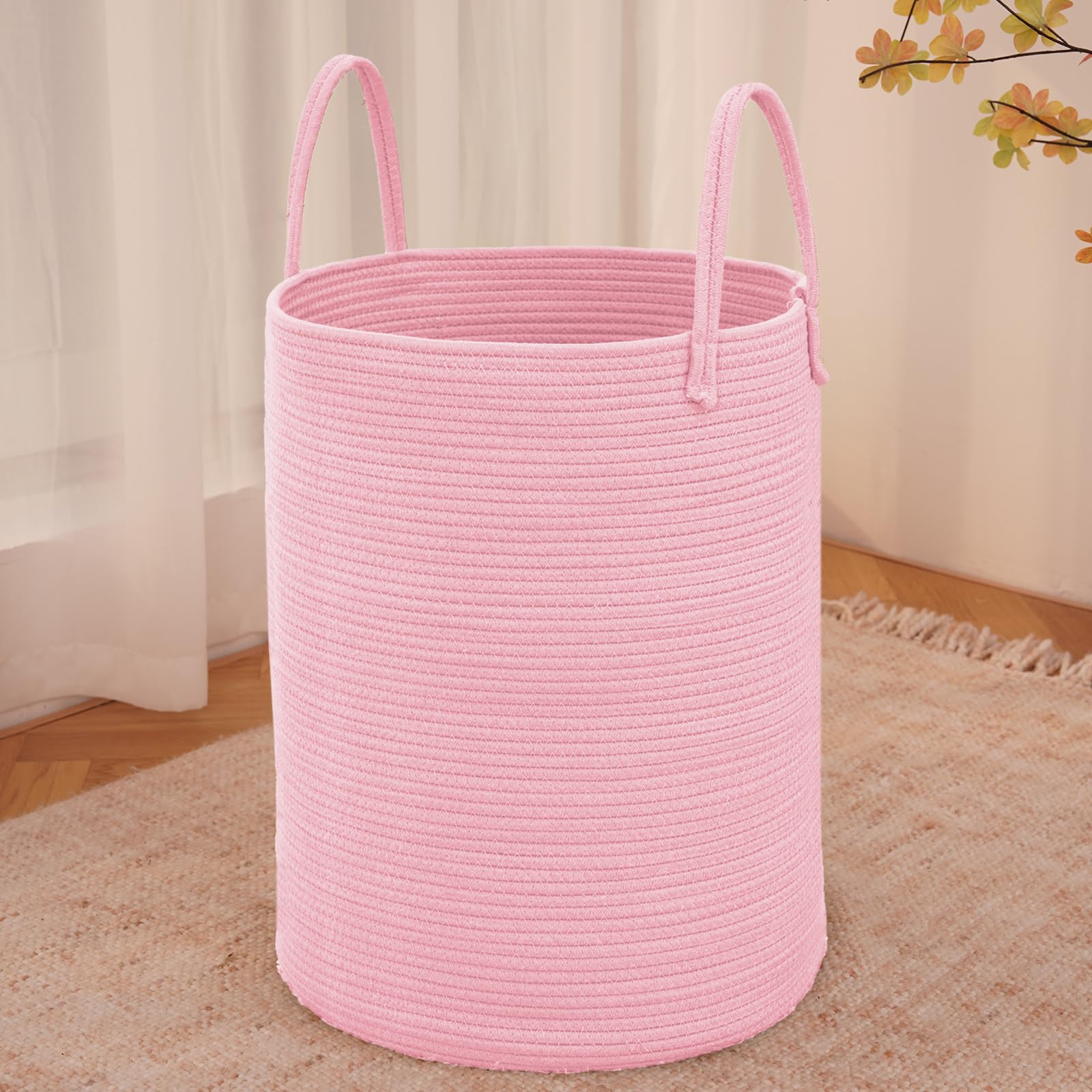 80L Cotton Rope Laundry Basket Hamper