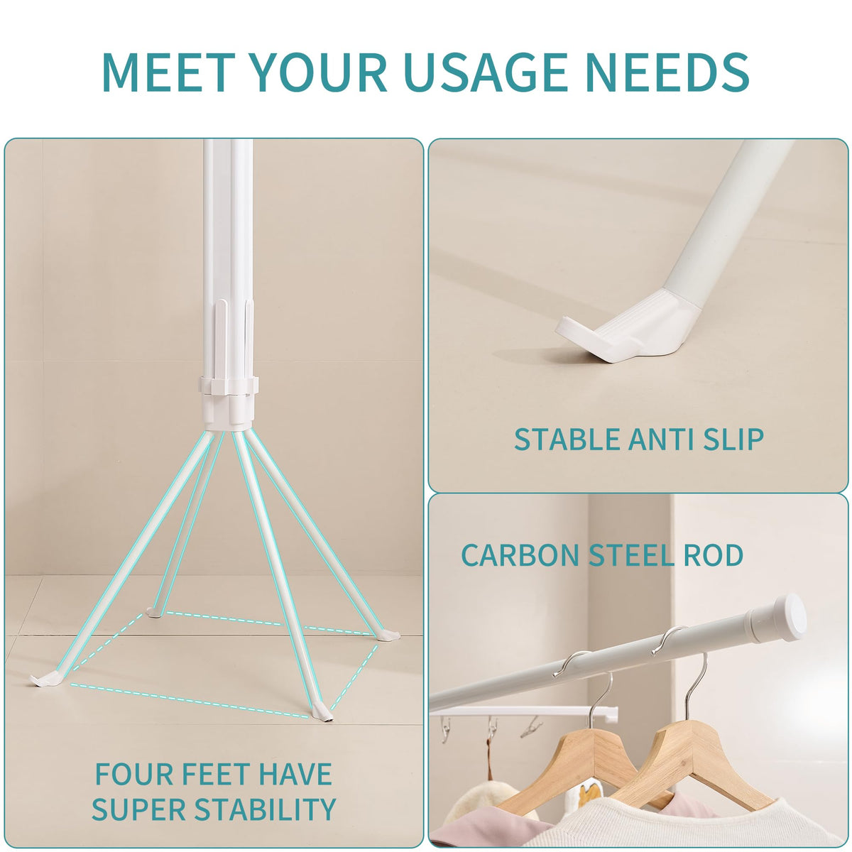 4 Legs Clothes Drying Rack
