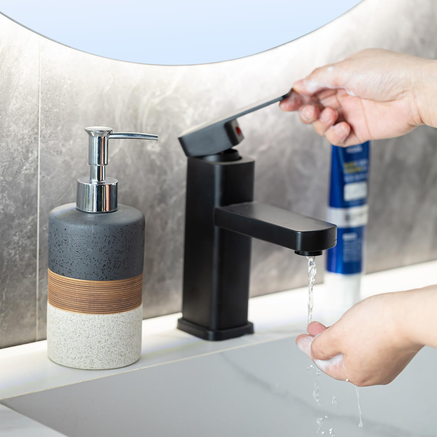 Ceramic Dish Soap Dispenser for Kitchen (2 Count)