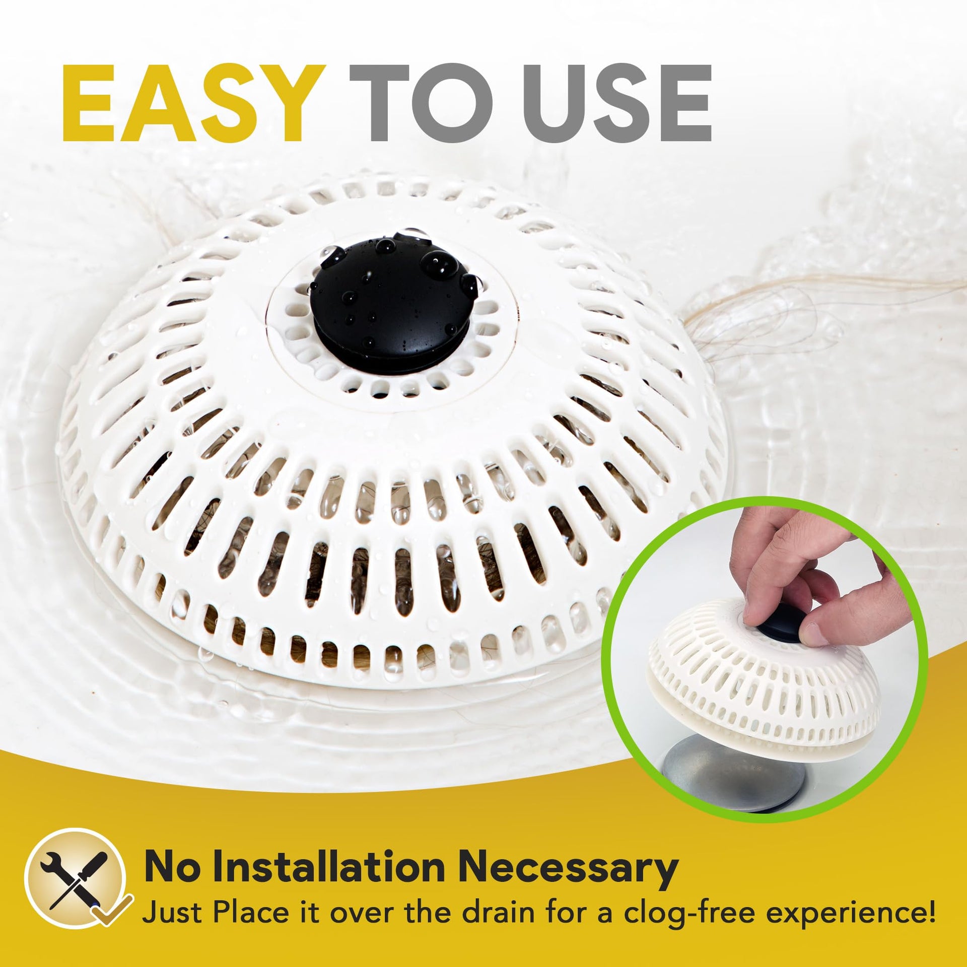 Stealth Shower Hair Drain Catcher
