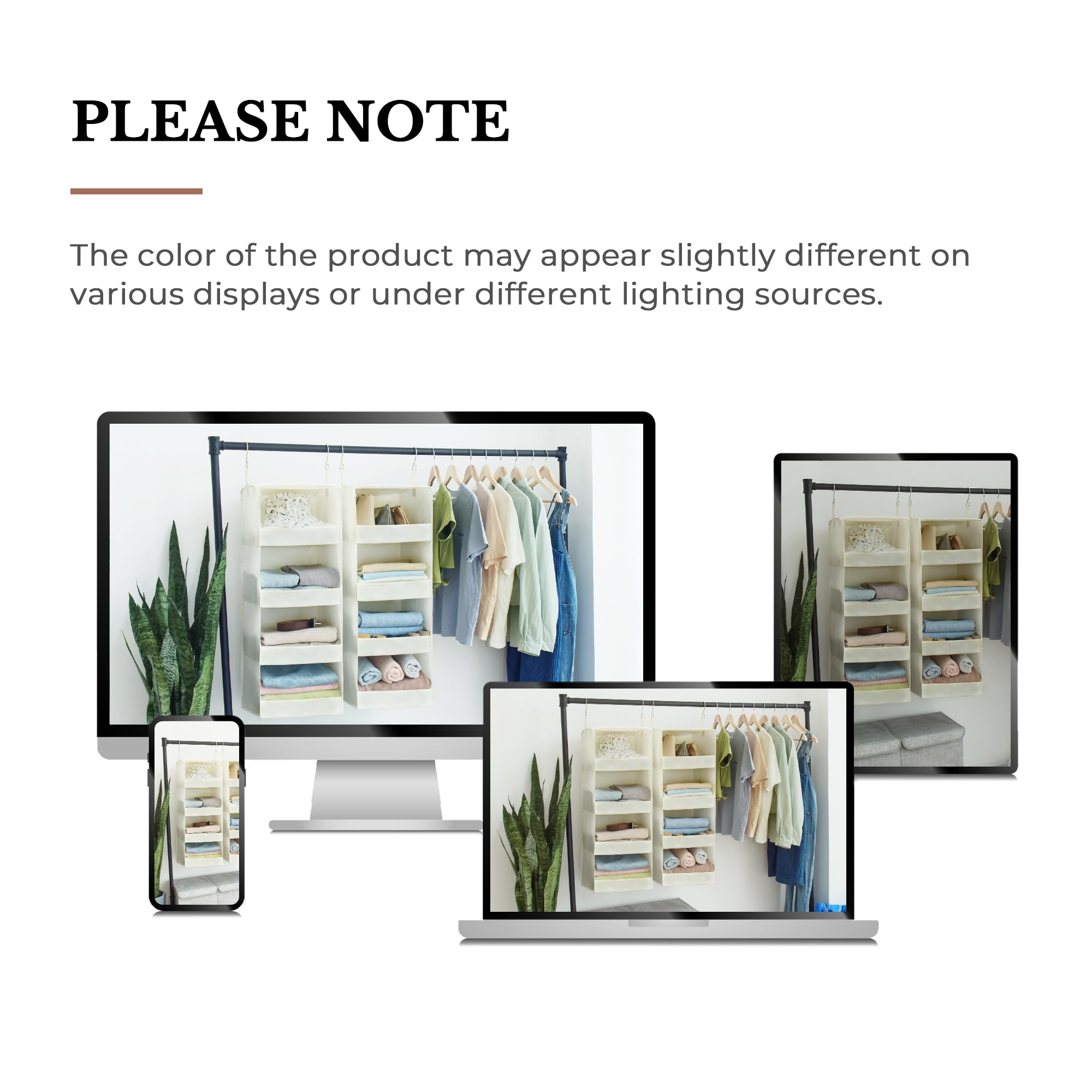 4 Shelf Hanging Closet Organizer (2 Count)