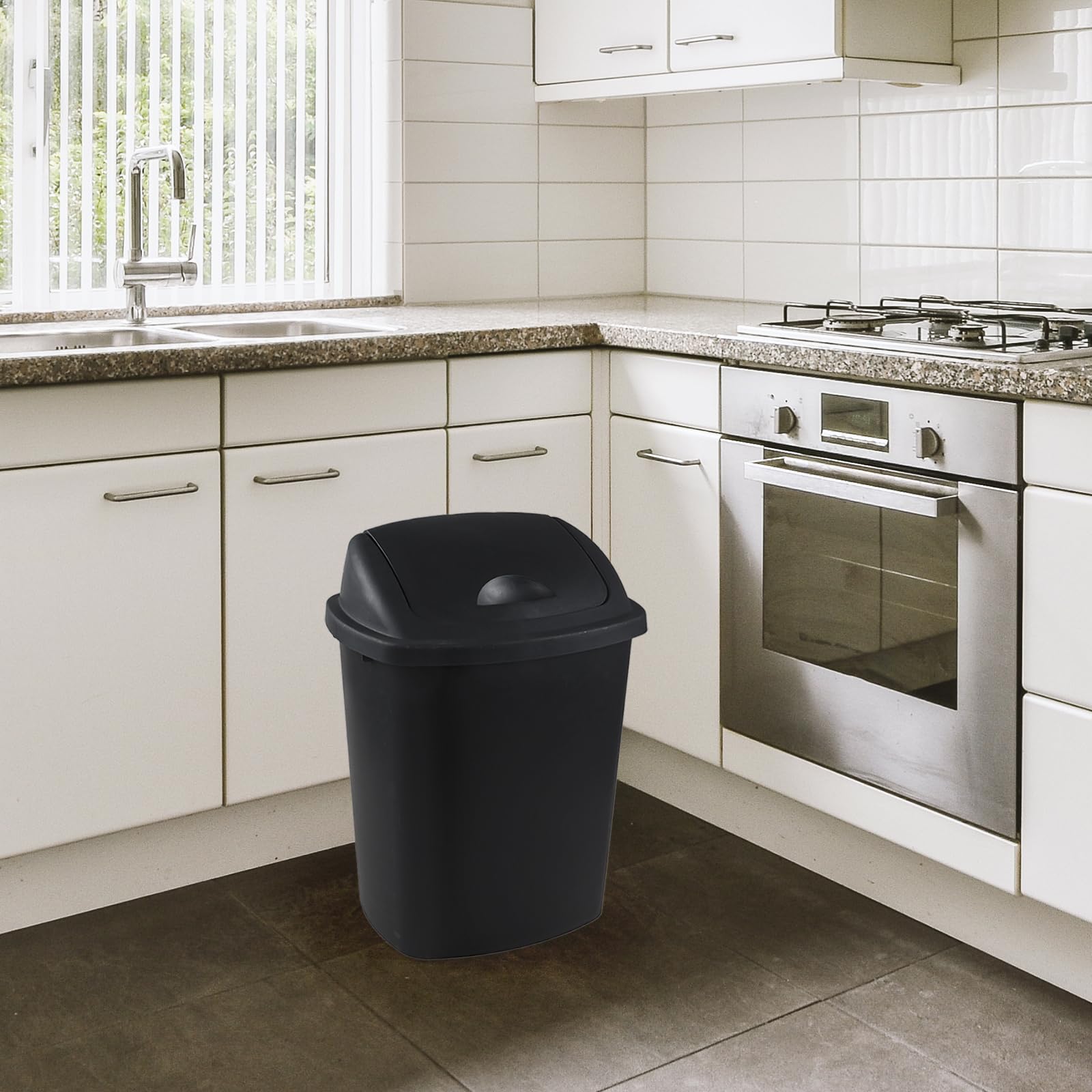 4 Pack 6 Gallon Trash Can Plastic (4 Count)