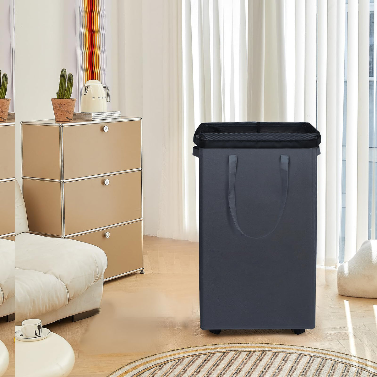 90L X Large Rolling Laundry Basket Hamper on Wheels