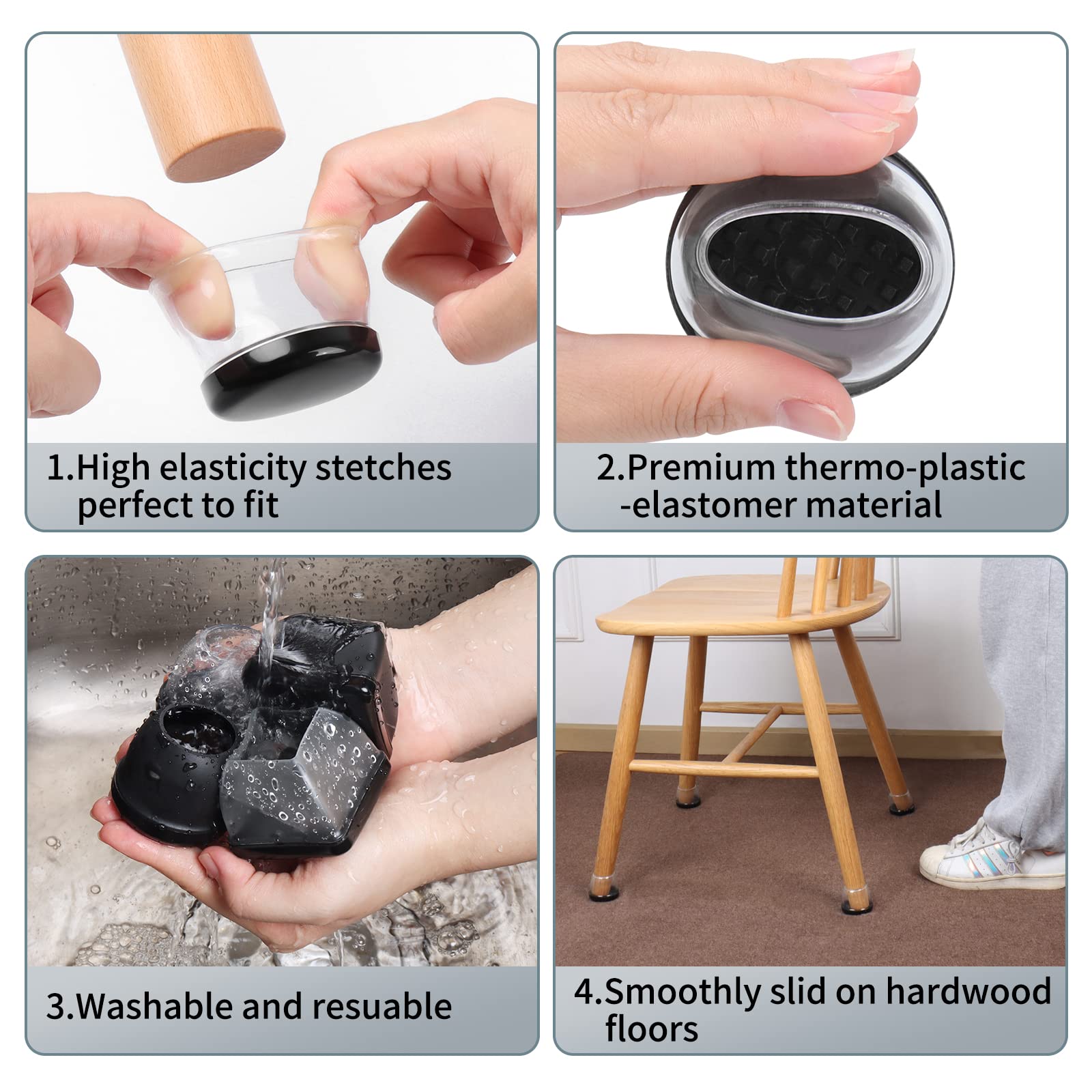 Chair Sliders for Carpet (8 Count)