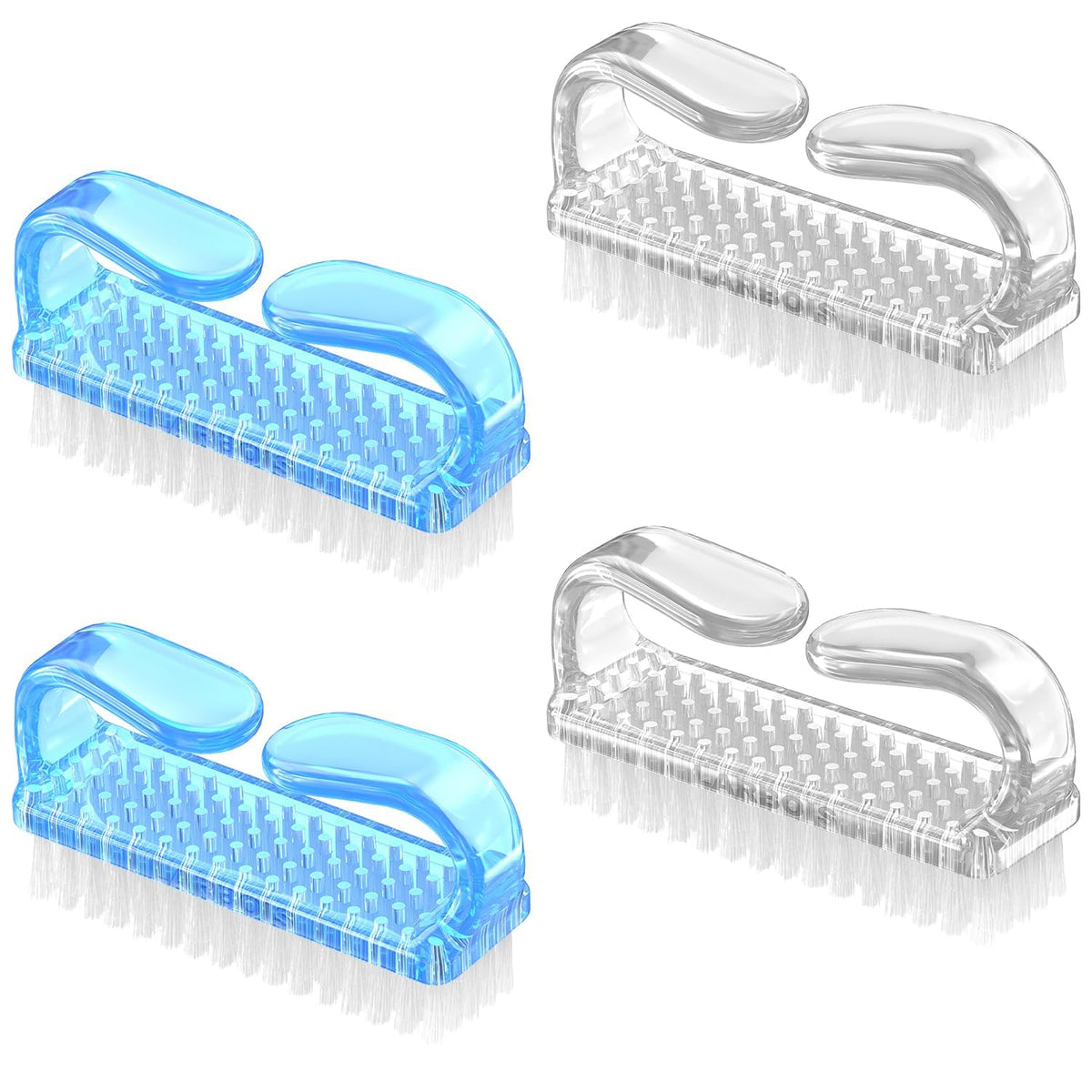 Handle Grip Nail Brush (4 Count)