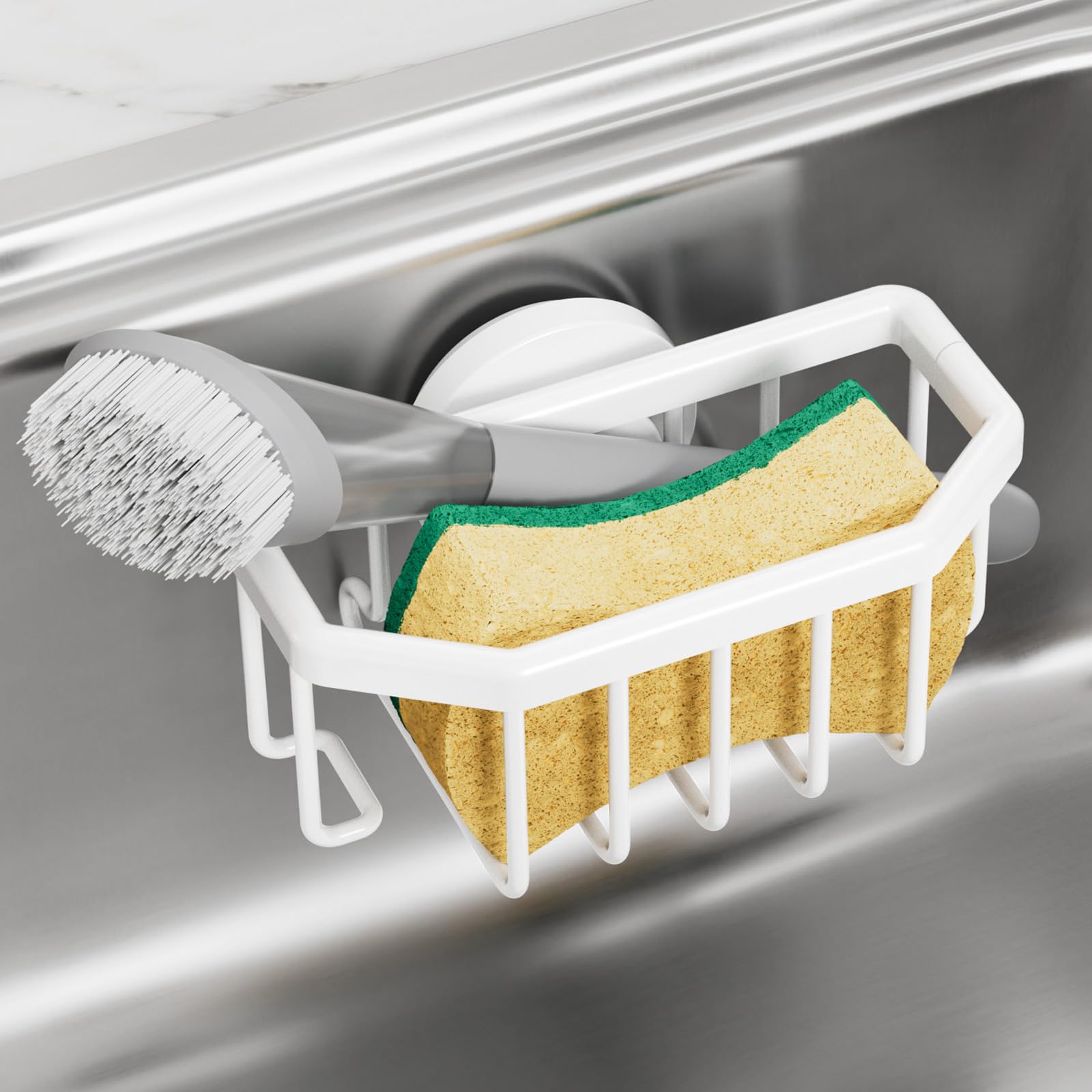 Sponge Holder for Kitchen Sink with Suction Cup