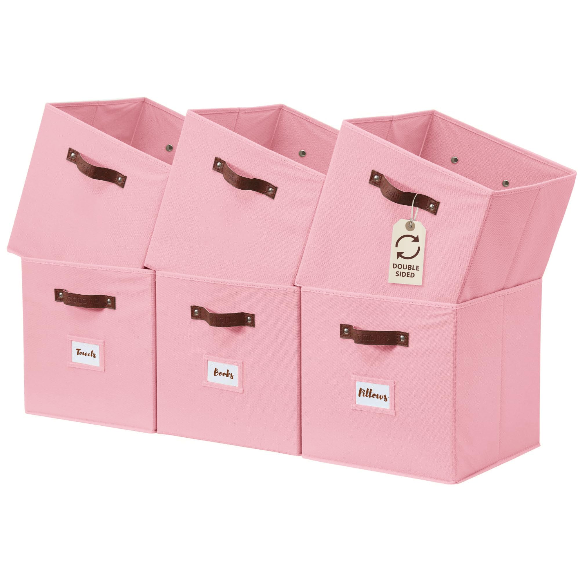 Storage Bins Cube Storage Bin with Labels (6 Count)