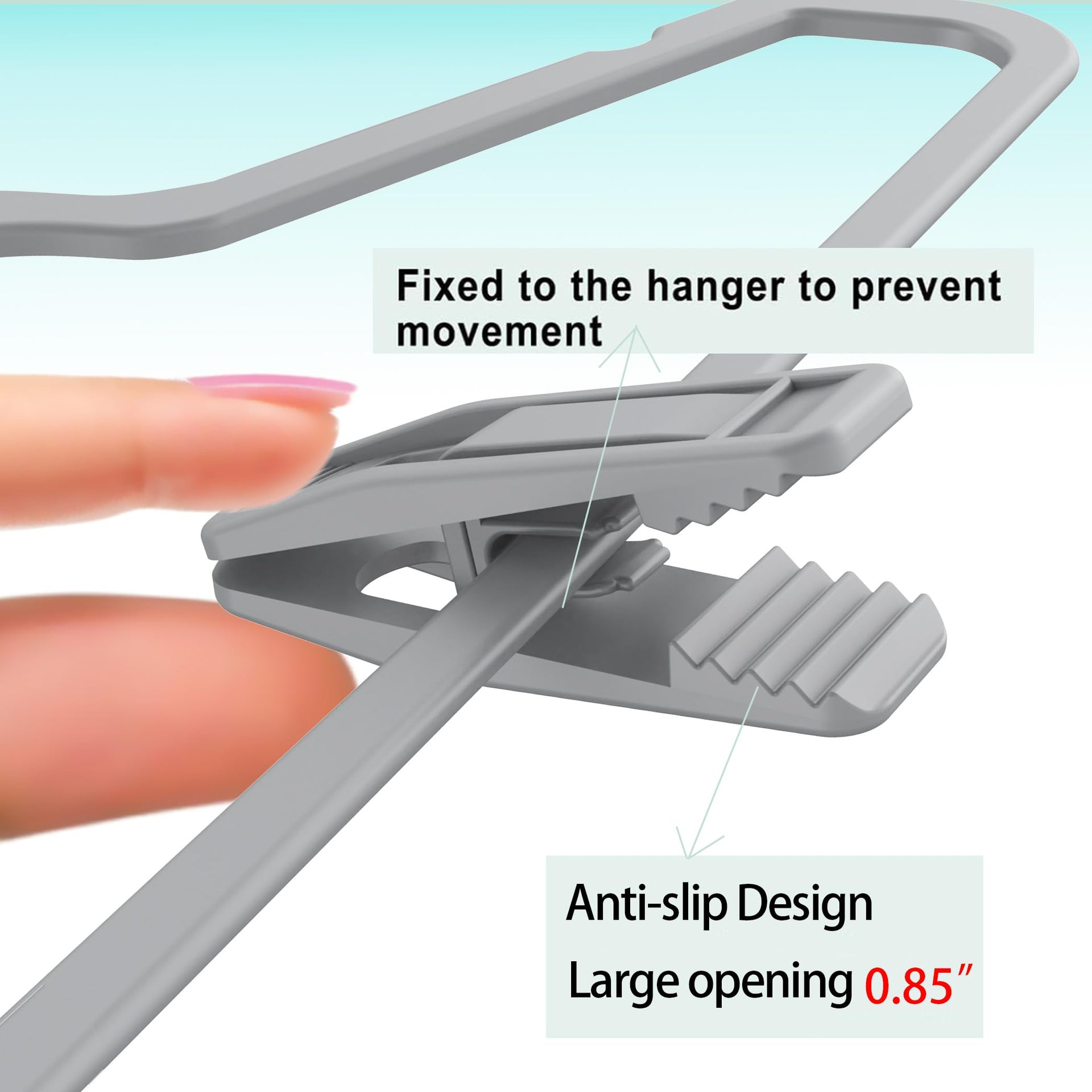 Hanger Clips Perfect for Velvet Hangers (20 Count)