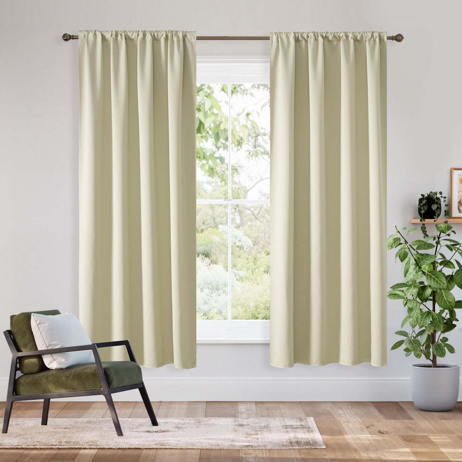 Bedroom Blackout Curtains 72 inches Long (2 Count)