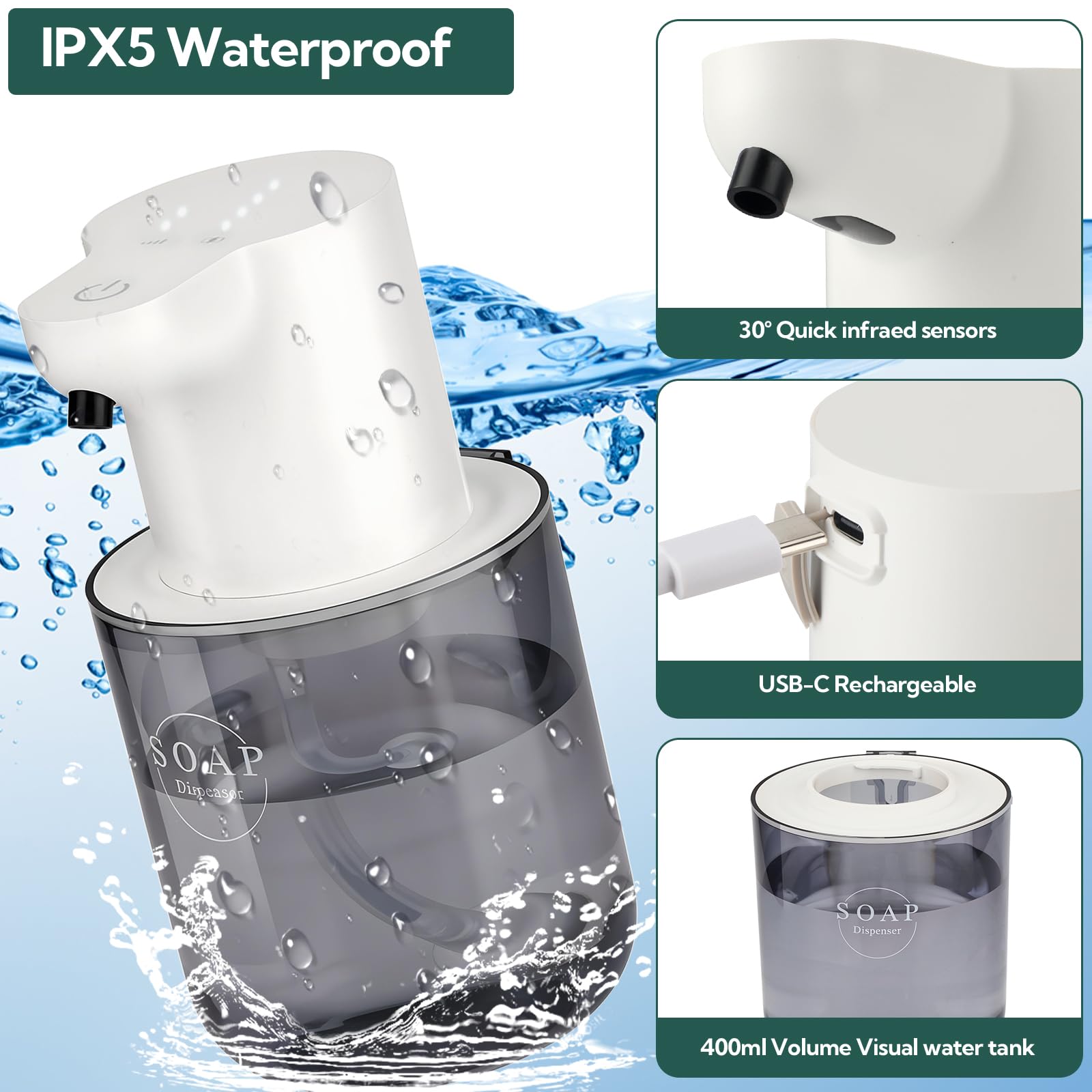 2 Pack Automatic Soap Dispenser (2 Count)