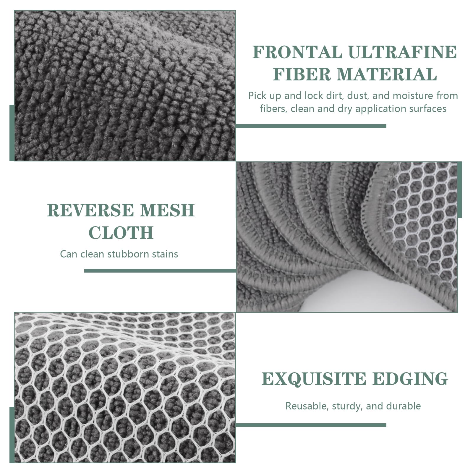 Dish Cloth for Washing Dishes Kitchen Washcloth Cleaning Cloth (10 Count)
