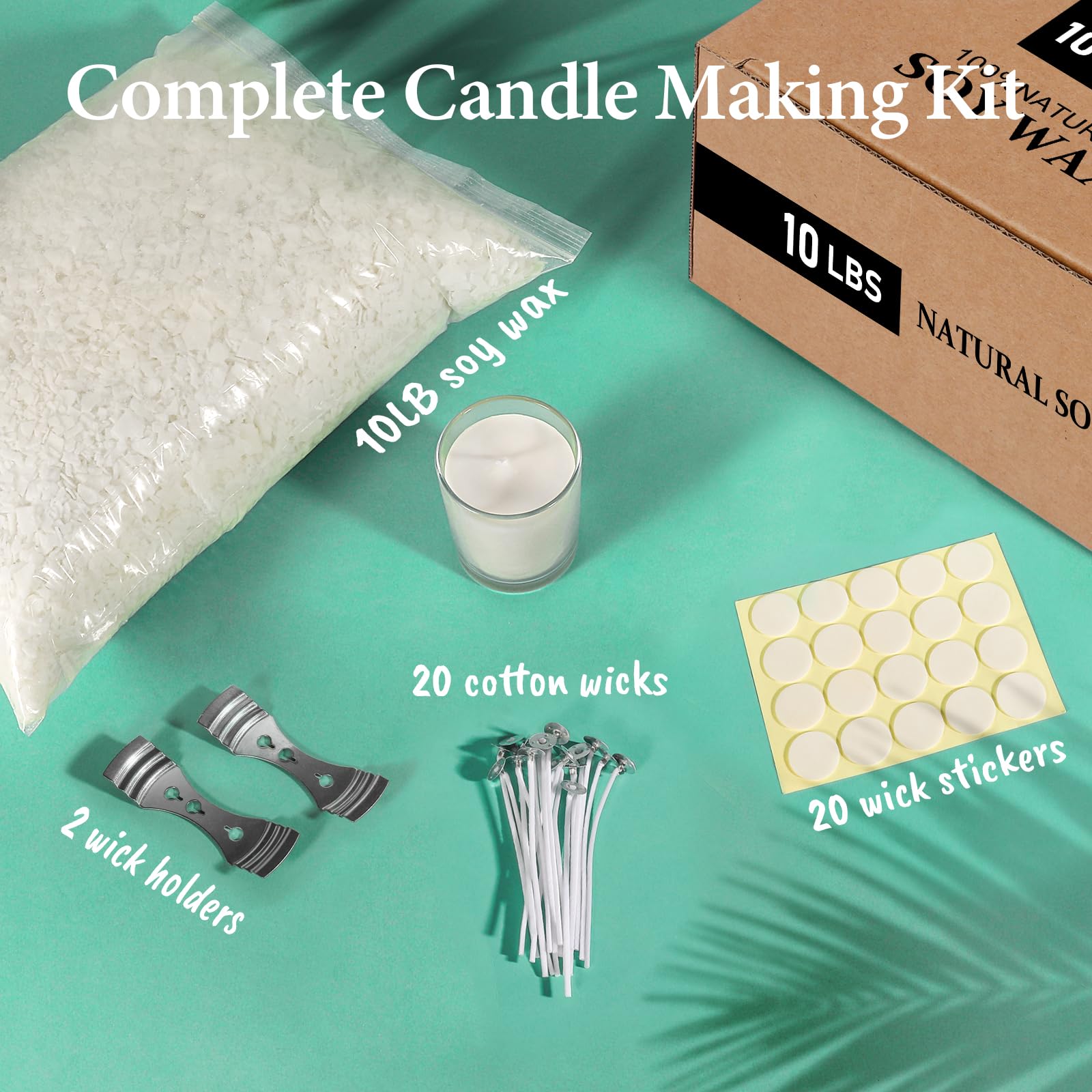 10 lbs Soy Candle Wax for Candle Making (160 Ounce)