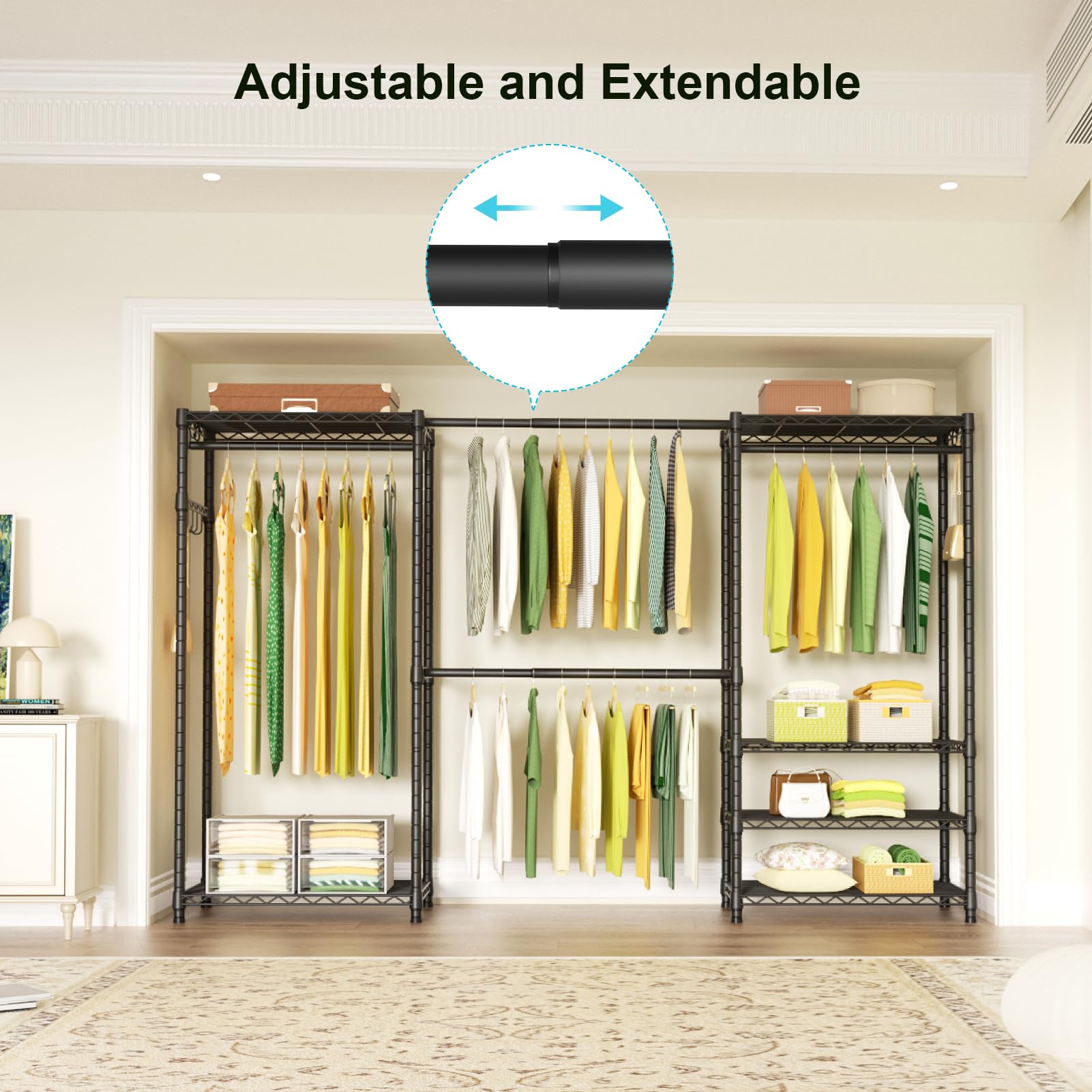 E1 Heavy Duty Closet Garment Rack