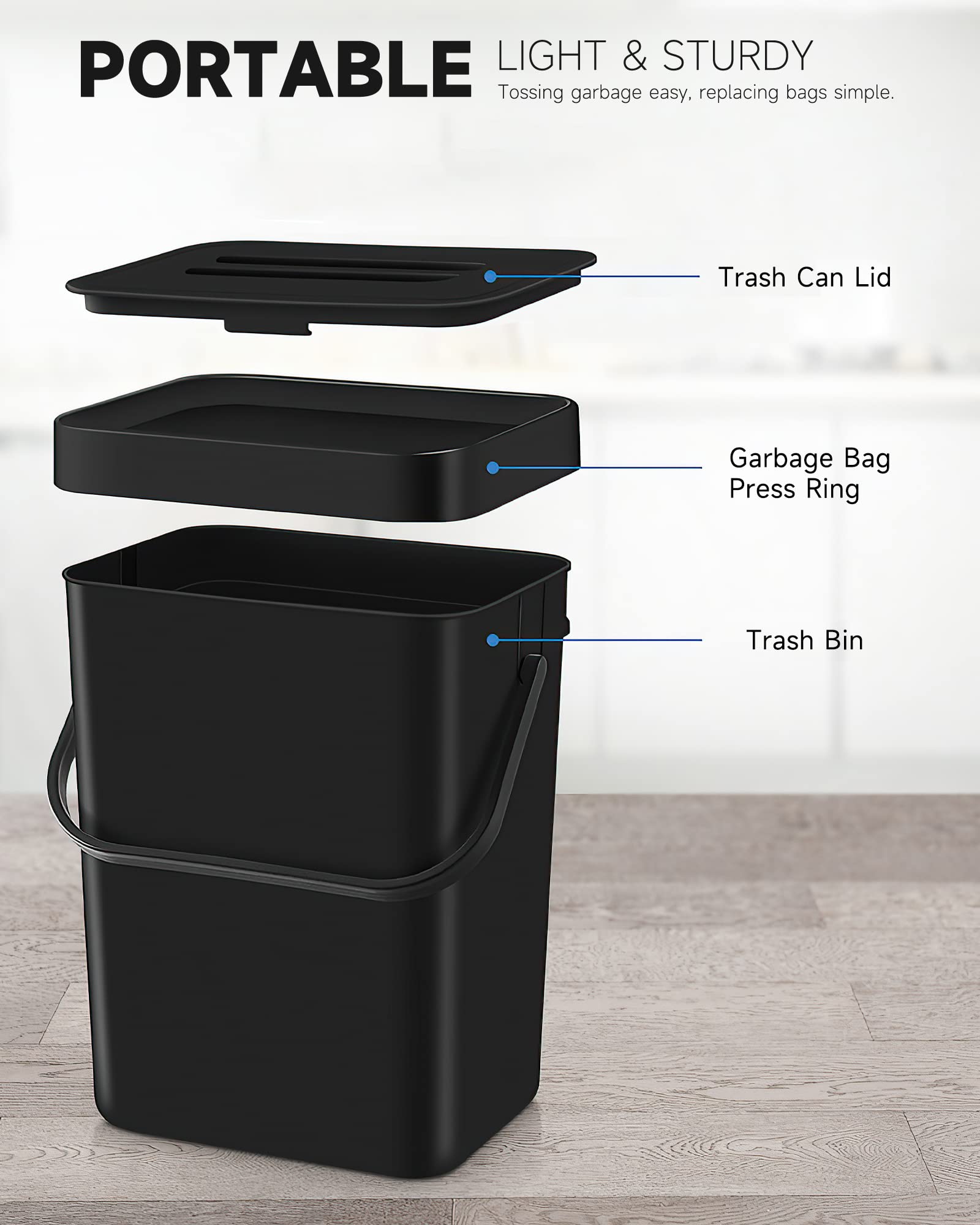 1.3 Gal Kitchen Compost Bin