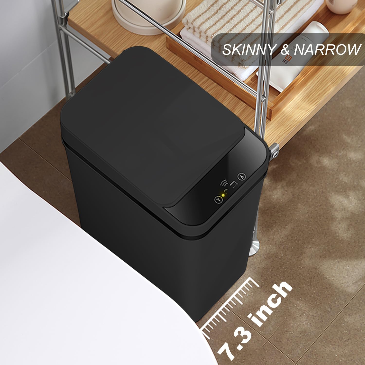 4 Gallons Bathroom Trash Can Automatic Touchless