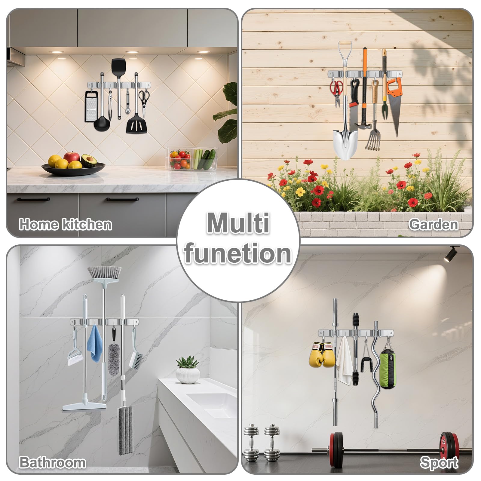 Broom Holder Wall Mount