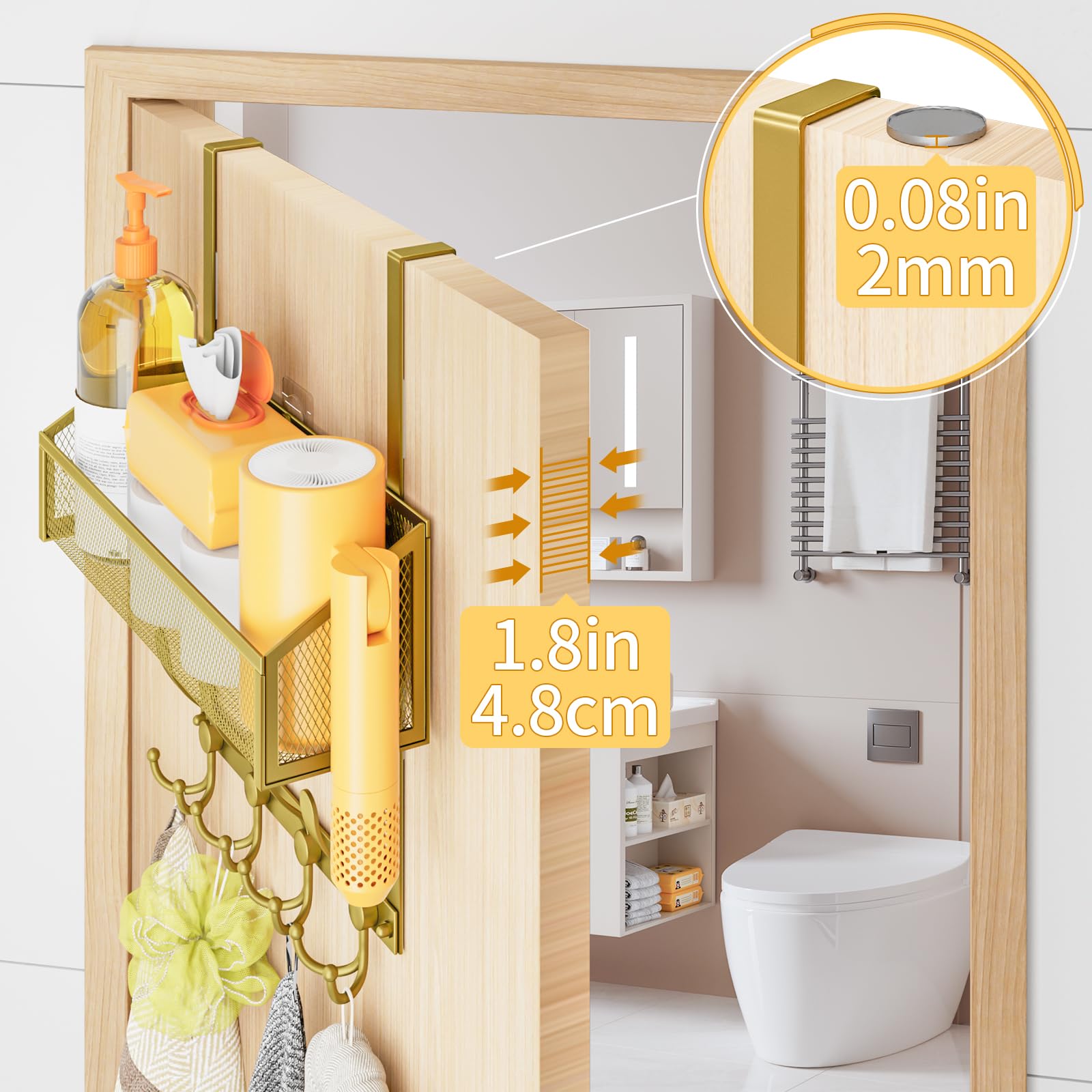 Over The Door Hooks Organizer