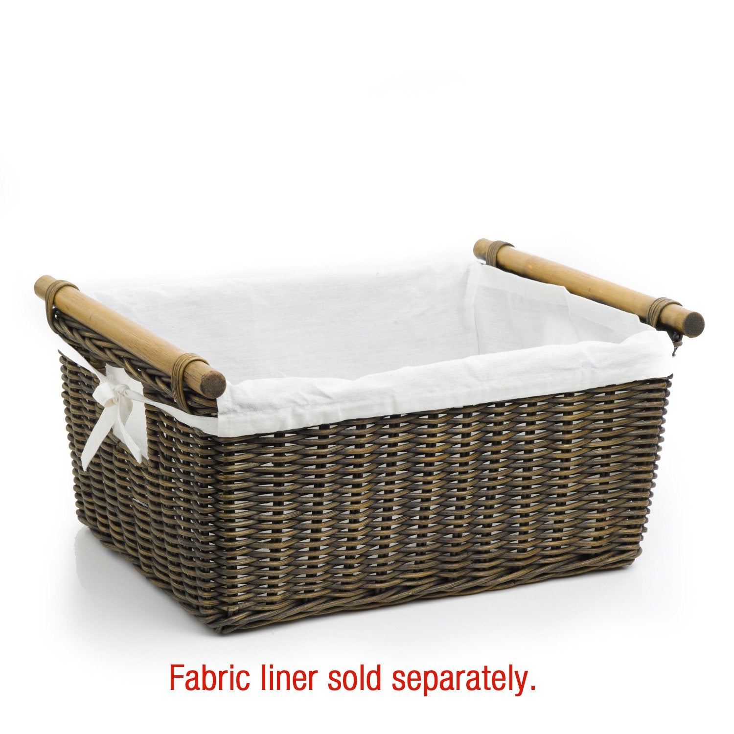 Pole Handle Wicker Storage Basket
