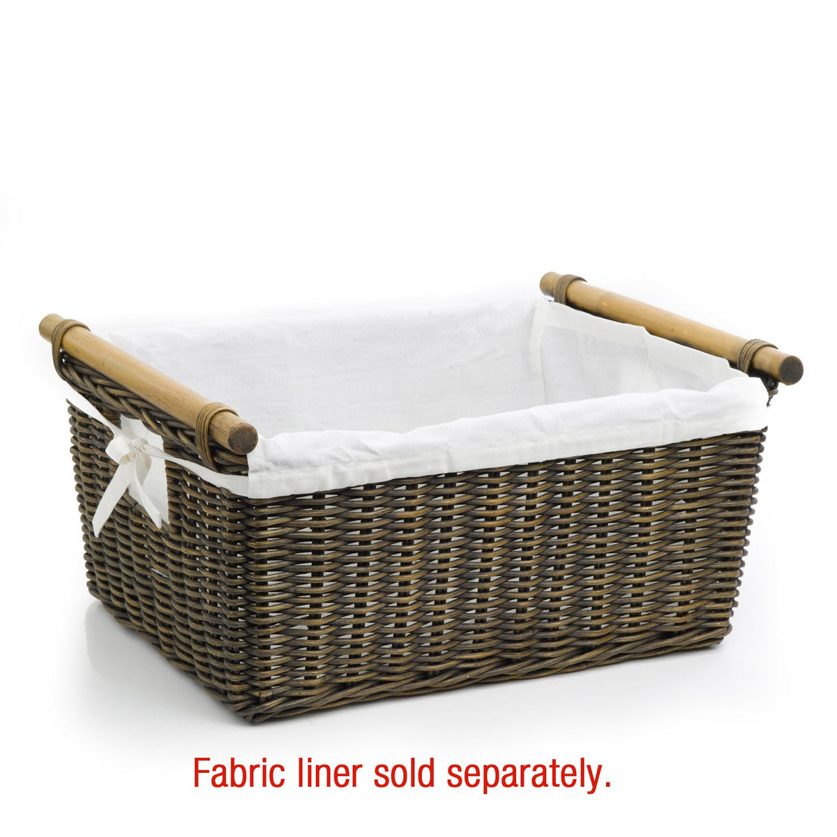 Pole Handle Wicker Storage Basket