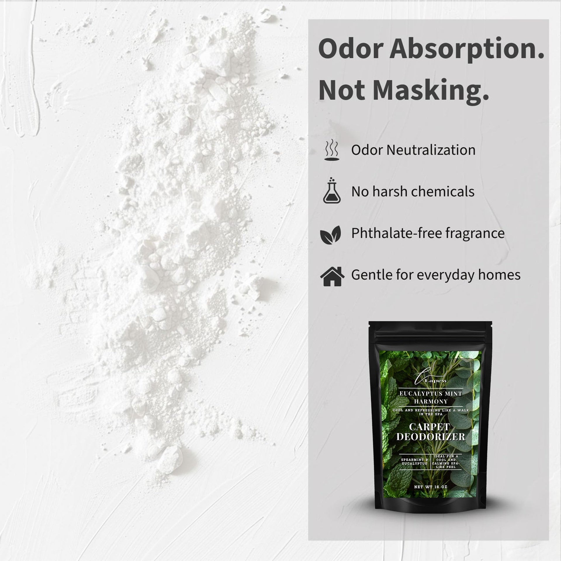 Eucalyptus Mint Carpet Deodorizer Powder (16 Ounce)