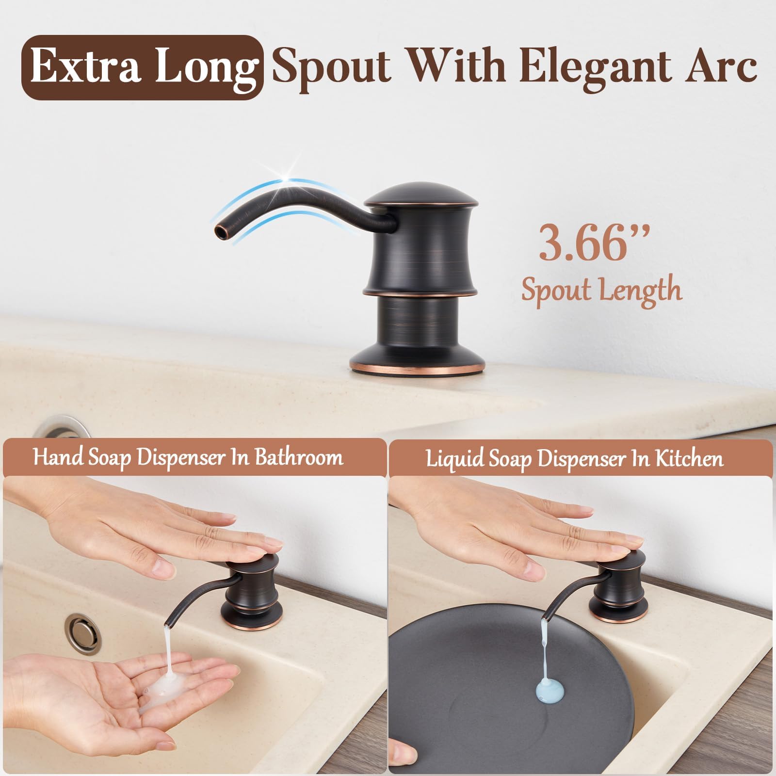Built in Soap Dispenser for Kitchen Sink Countertop