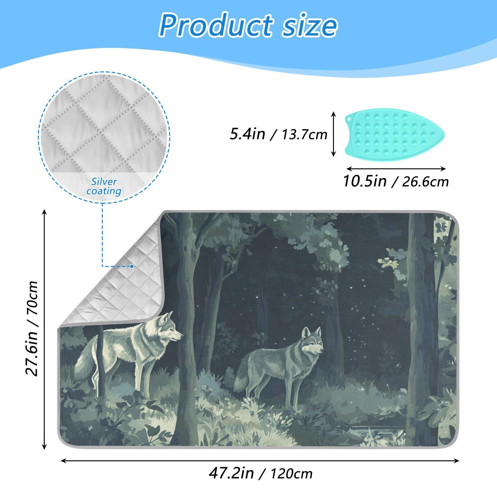 Ironing Mat Portable Ironing Pad Ironing Blanket for Table Top Heat Resistance Double