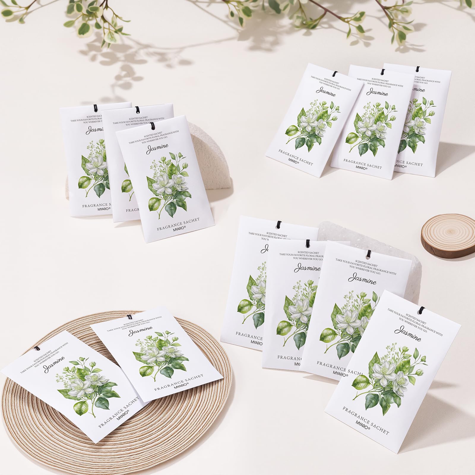12 Pack Jasmine Scented Sachets (12 Count)
