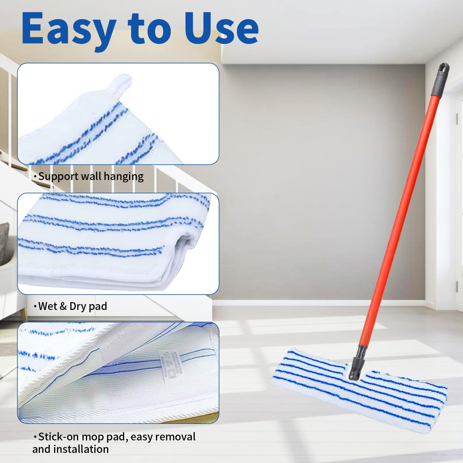 4 Pack Microfiber Mop Pads for O Cedar Mop Replace Head (4 Count) - ModHome Supplies
