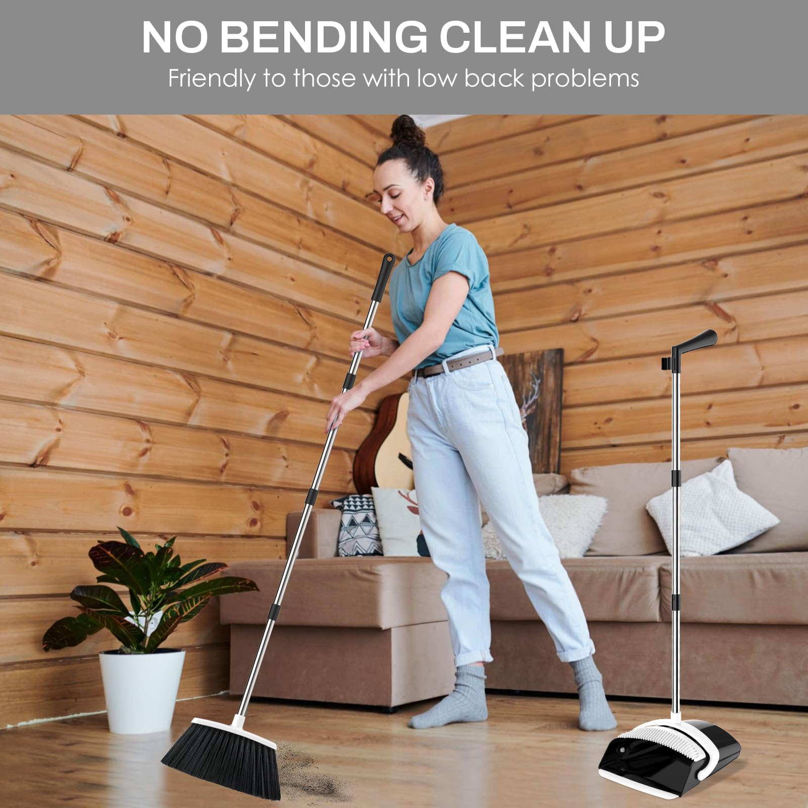 Broom and Dustpan Set for Home