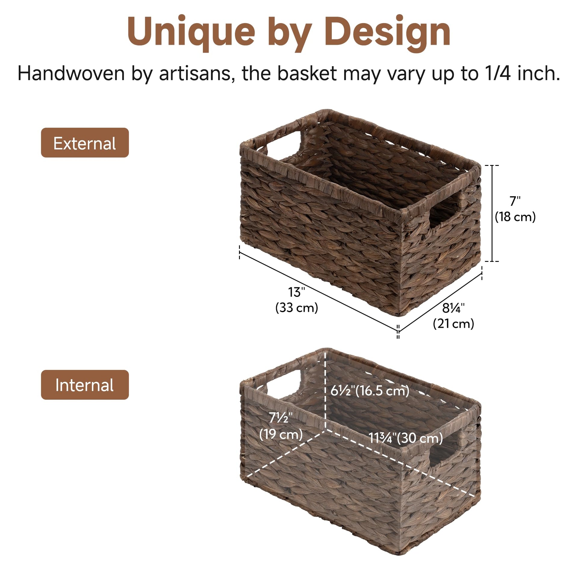 Storage Baskets for Organizing (2 Count)