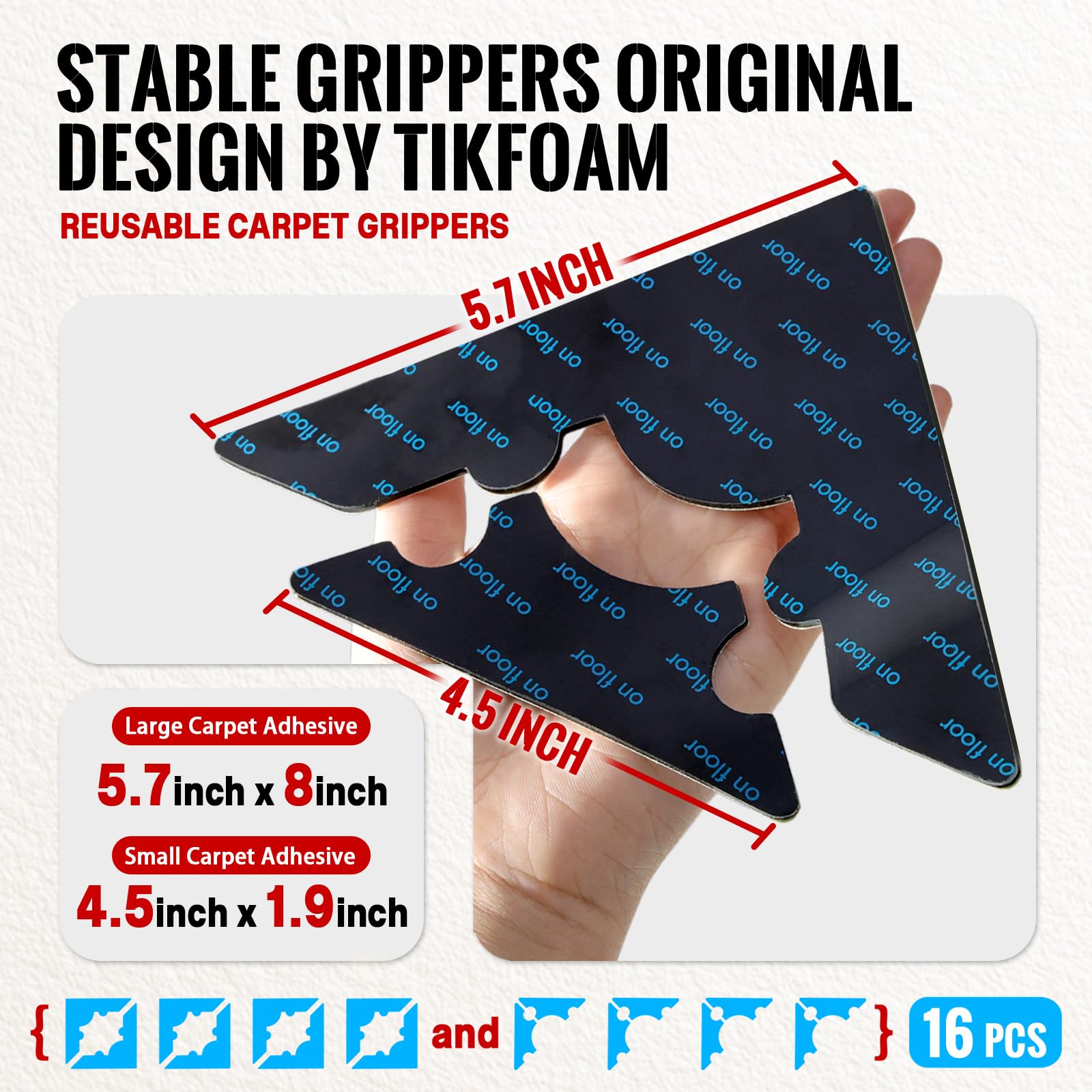 Reusable Rug Tape Non Slip Gripper (16 .)