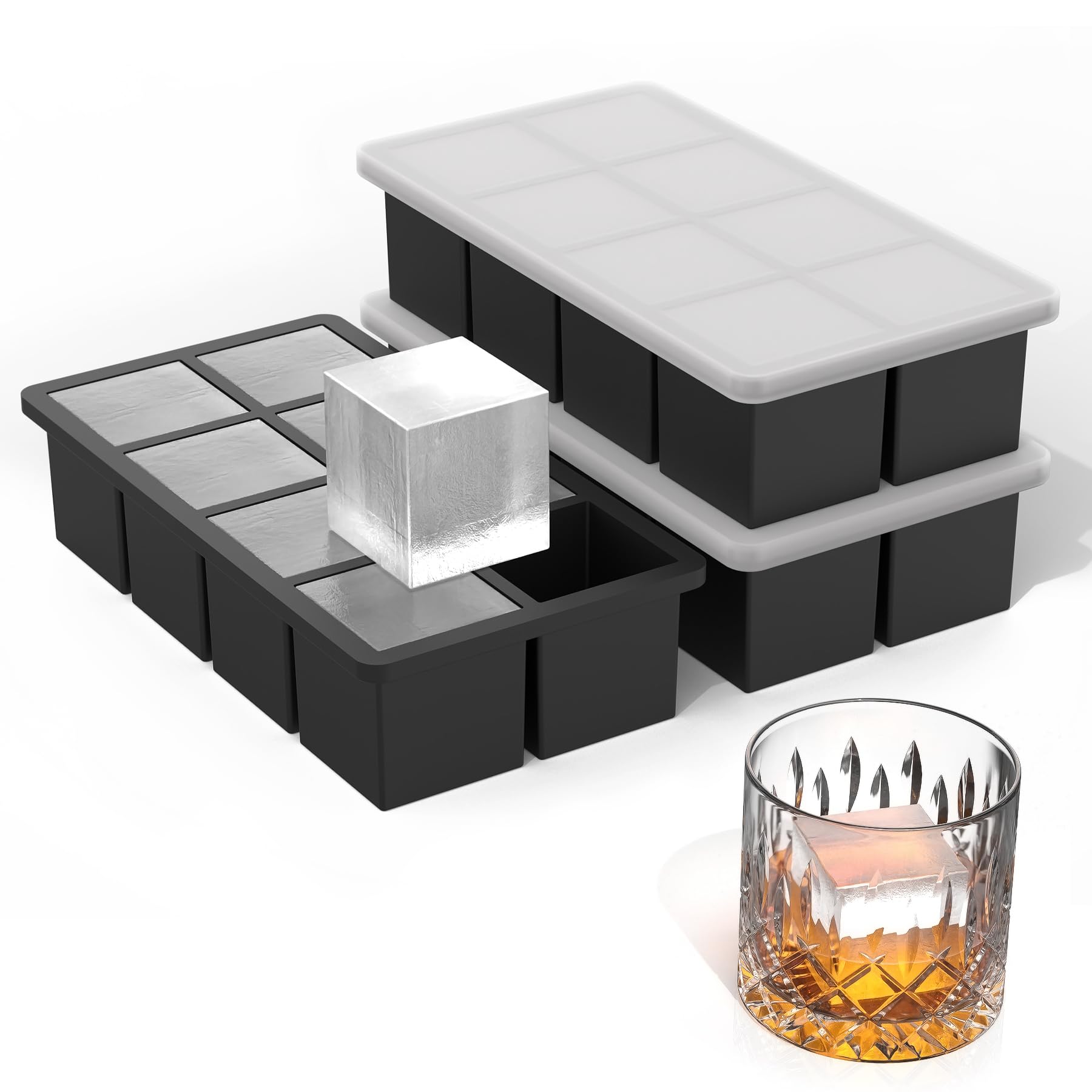 Silicone Ice Cube Trays with Metal Reinforced Frame