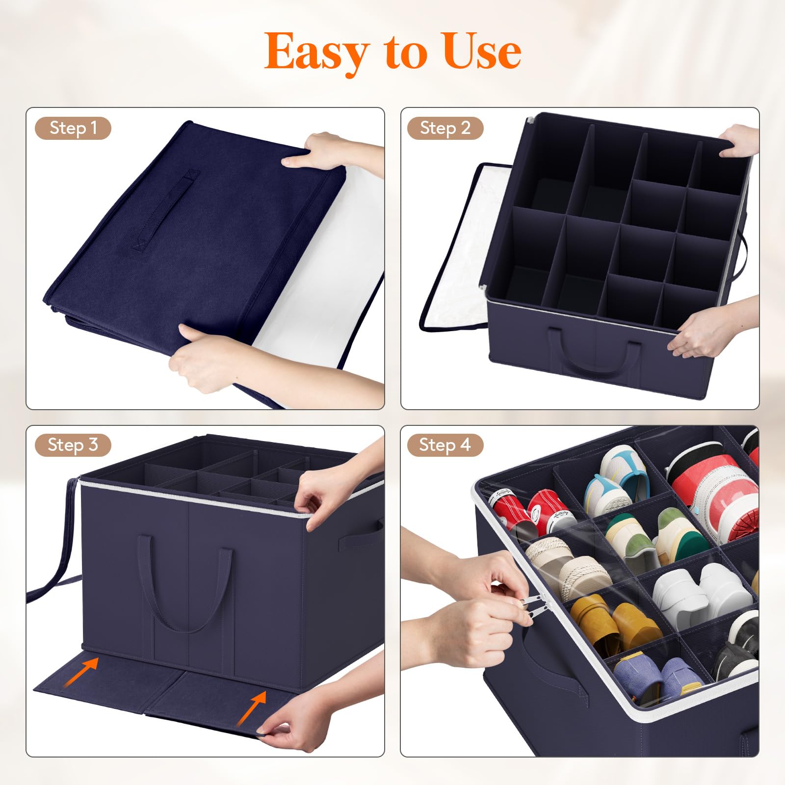 Shoe Storage Organizer for Closet (2 Count)