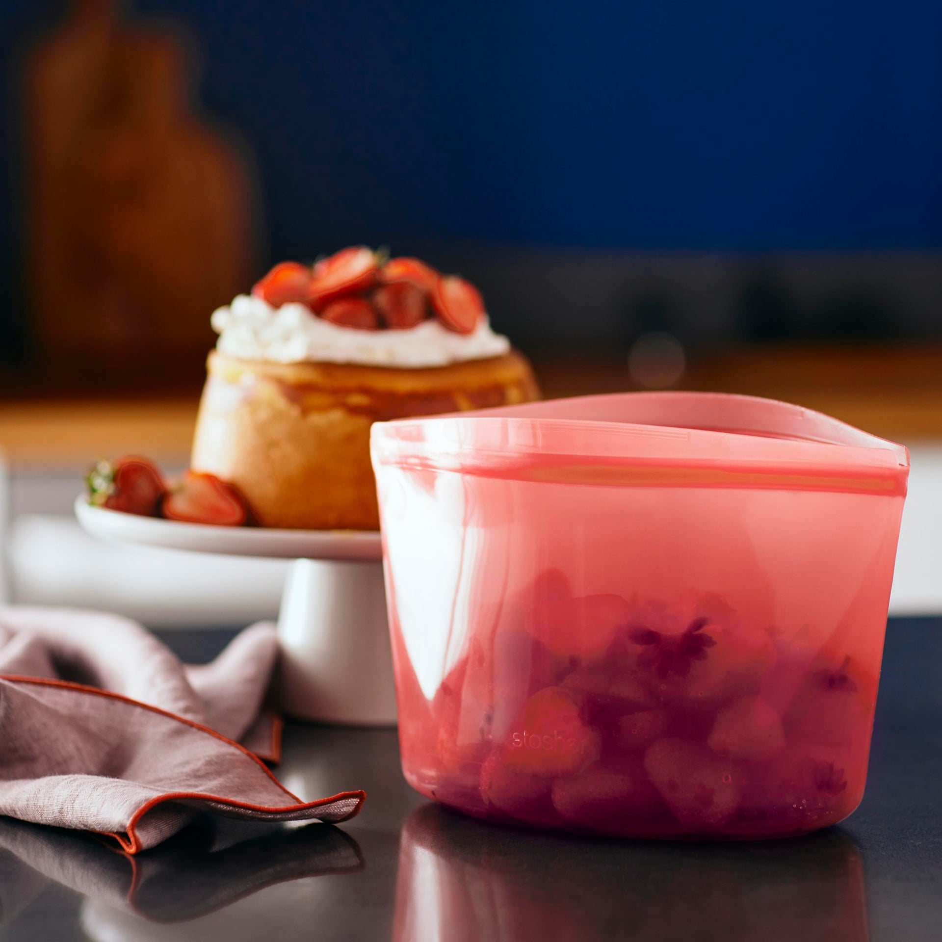 Premium Reusable Silicone Food Storage Bowl
