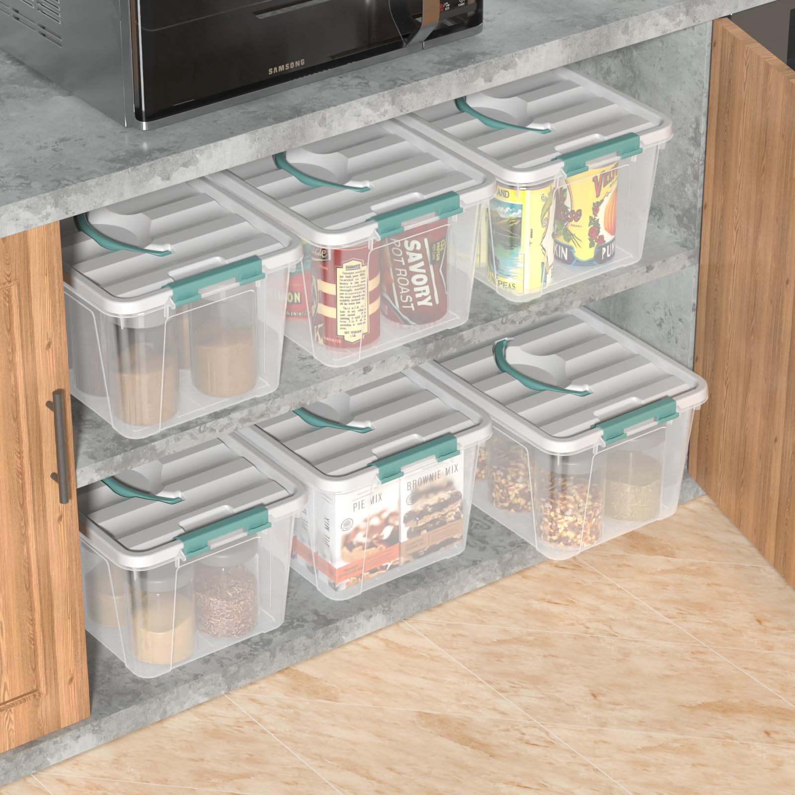 14 Qt Storage Bin with Lid (6 Count)