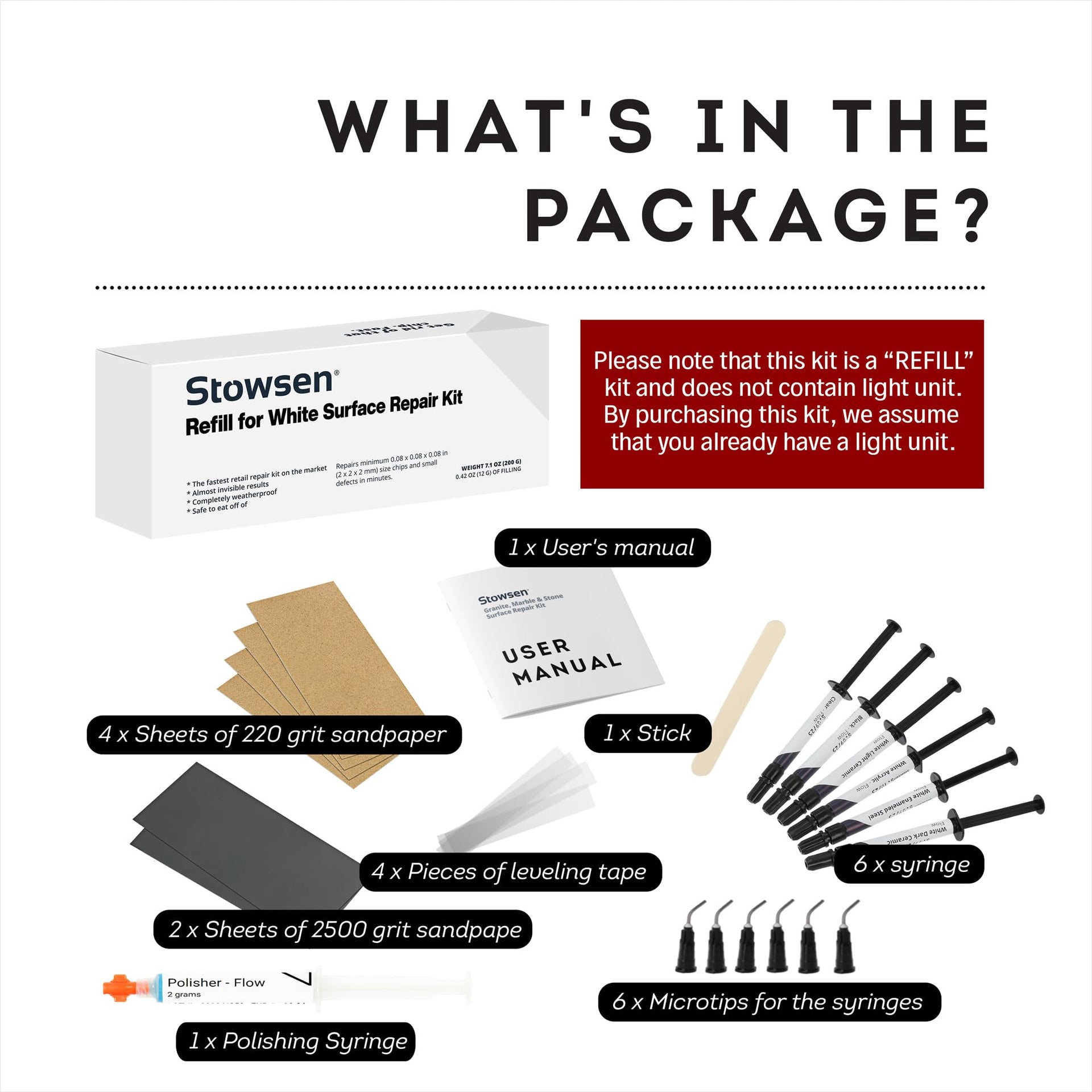 Refill for White Surface Repair Kit