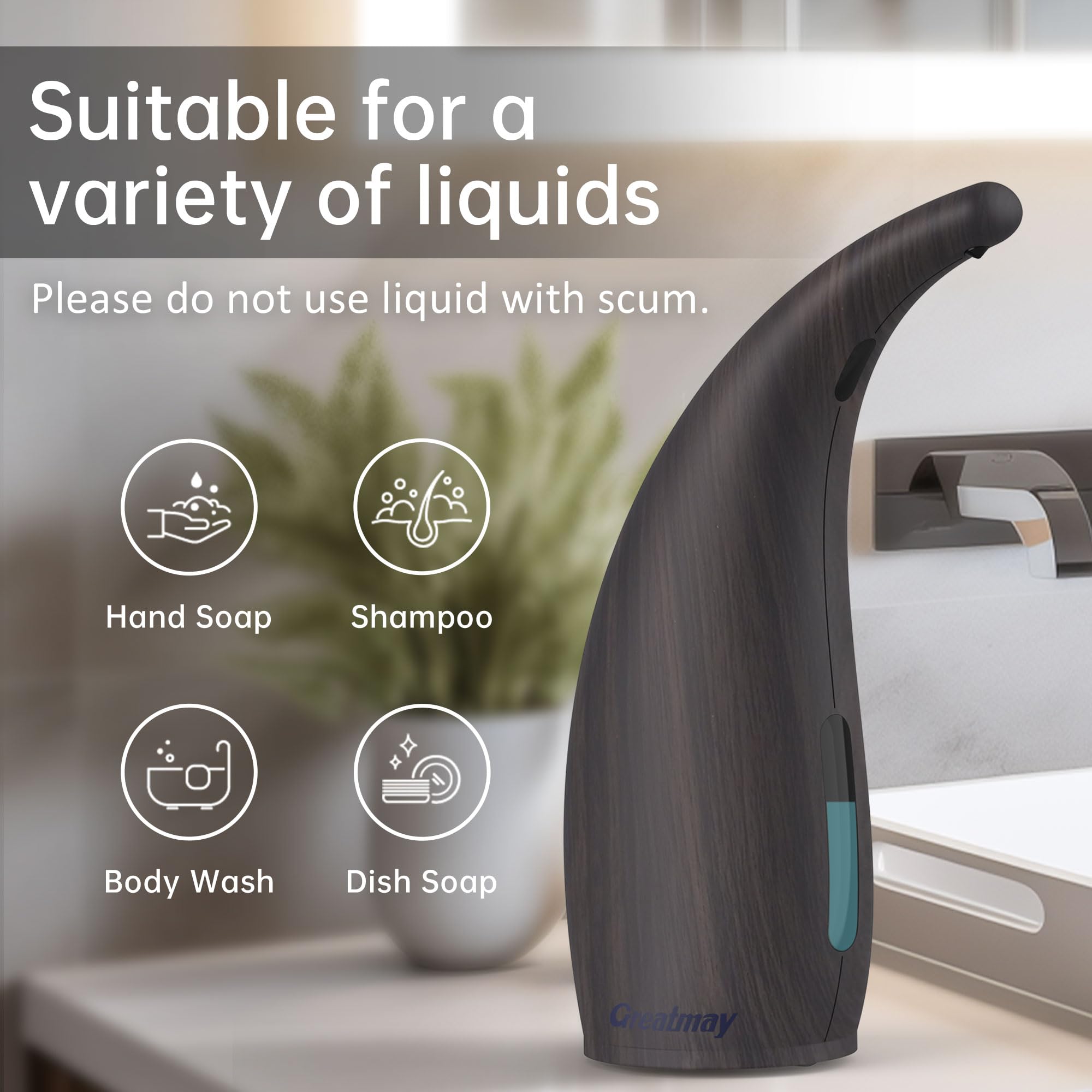 Automatic Soap Dispenser Touchless Rechargeable 10 oz