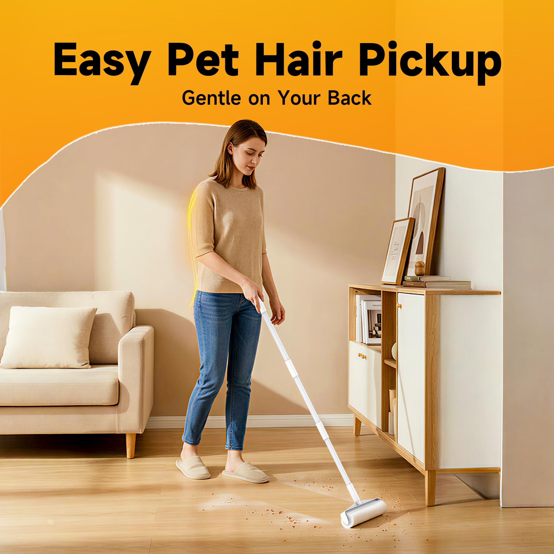 Extra Large Lint Roller for Pet Hair (400 Count)