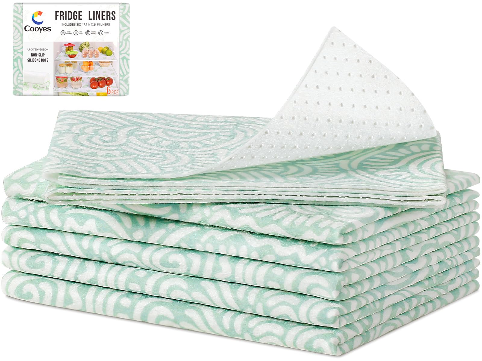 17.7" × 24" Fridge Liners for Refrigerator (18 Sq Ft)