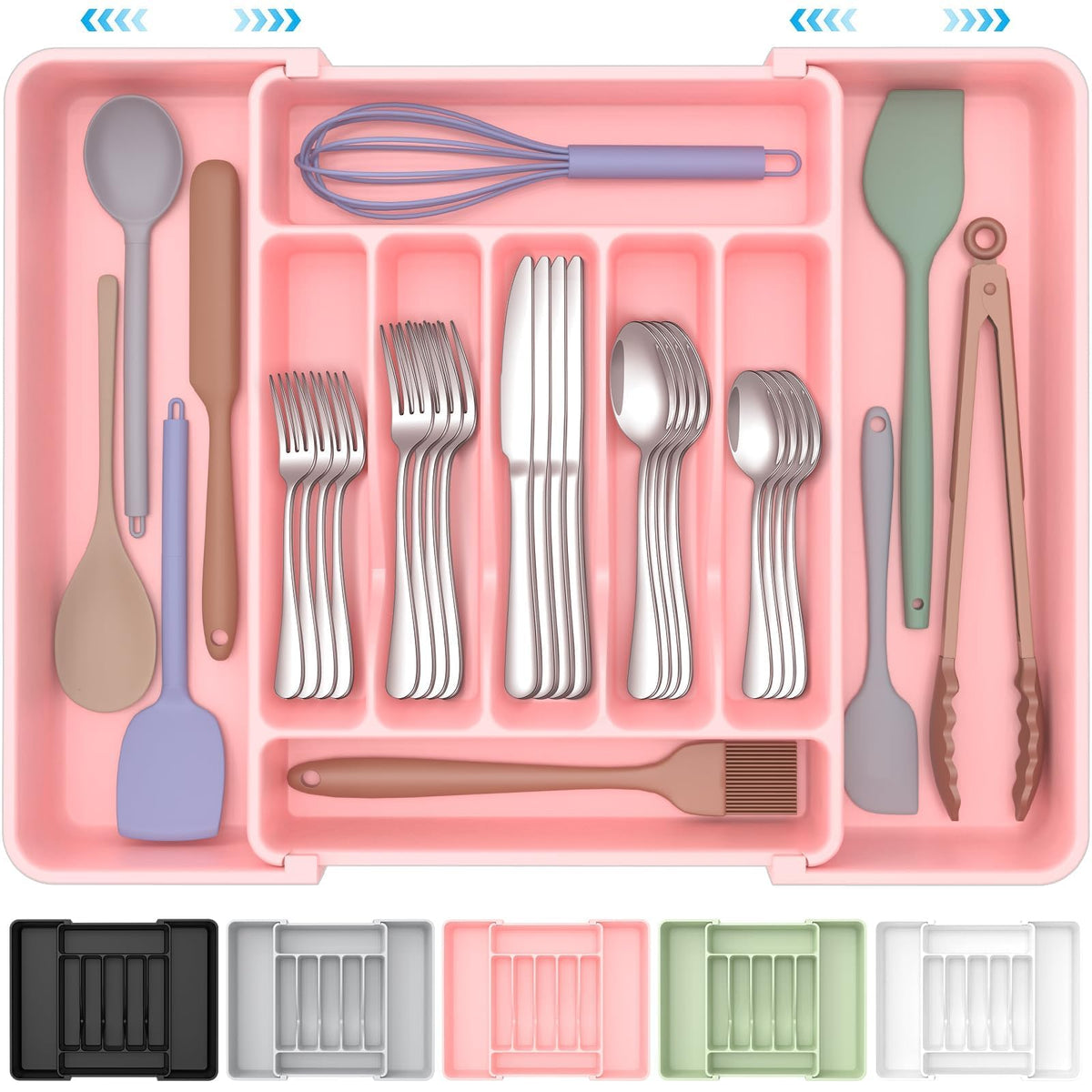 Extra Large Expandable Silverware Organizer