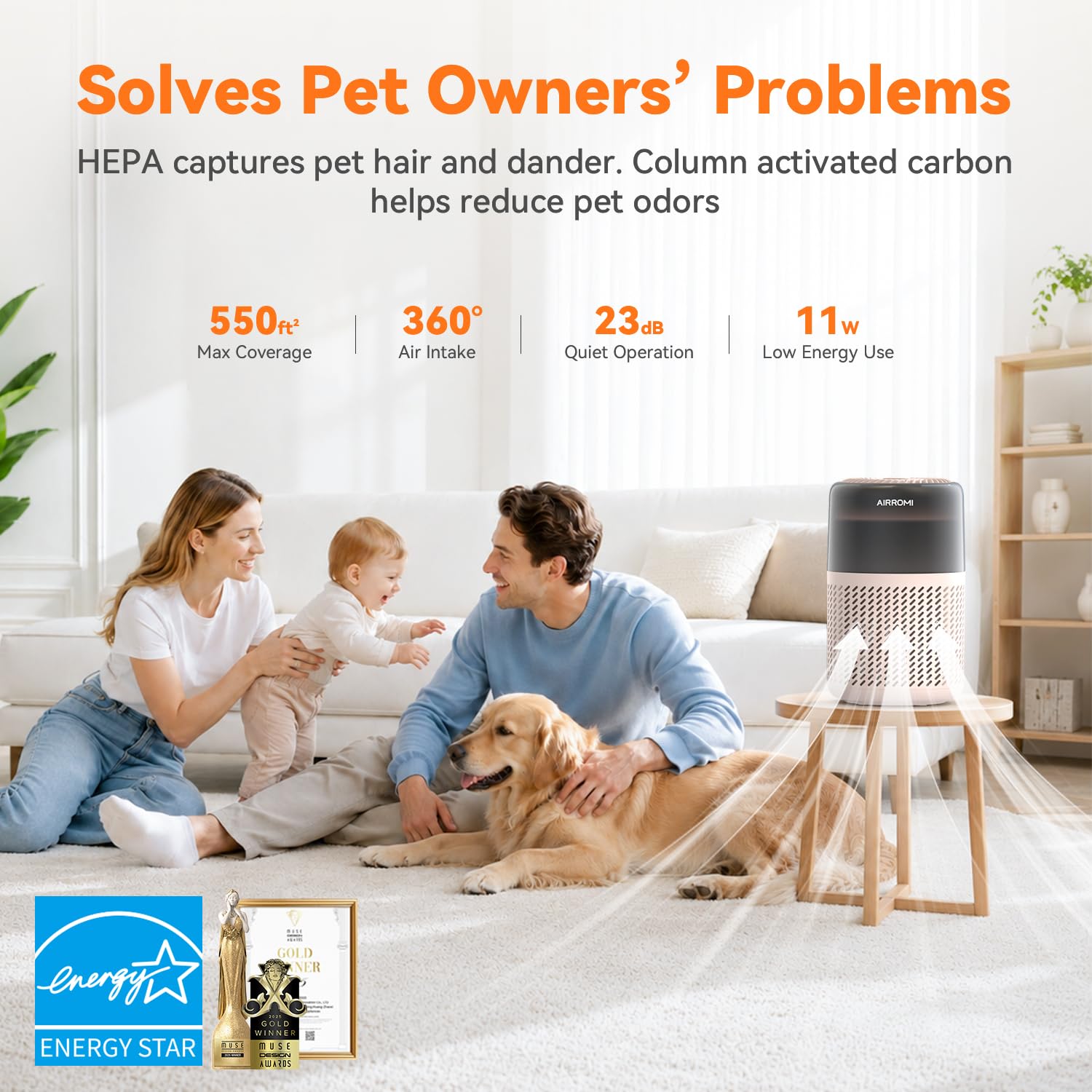 HEPA Air Purifier for Bedroom&Home