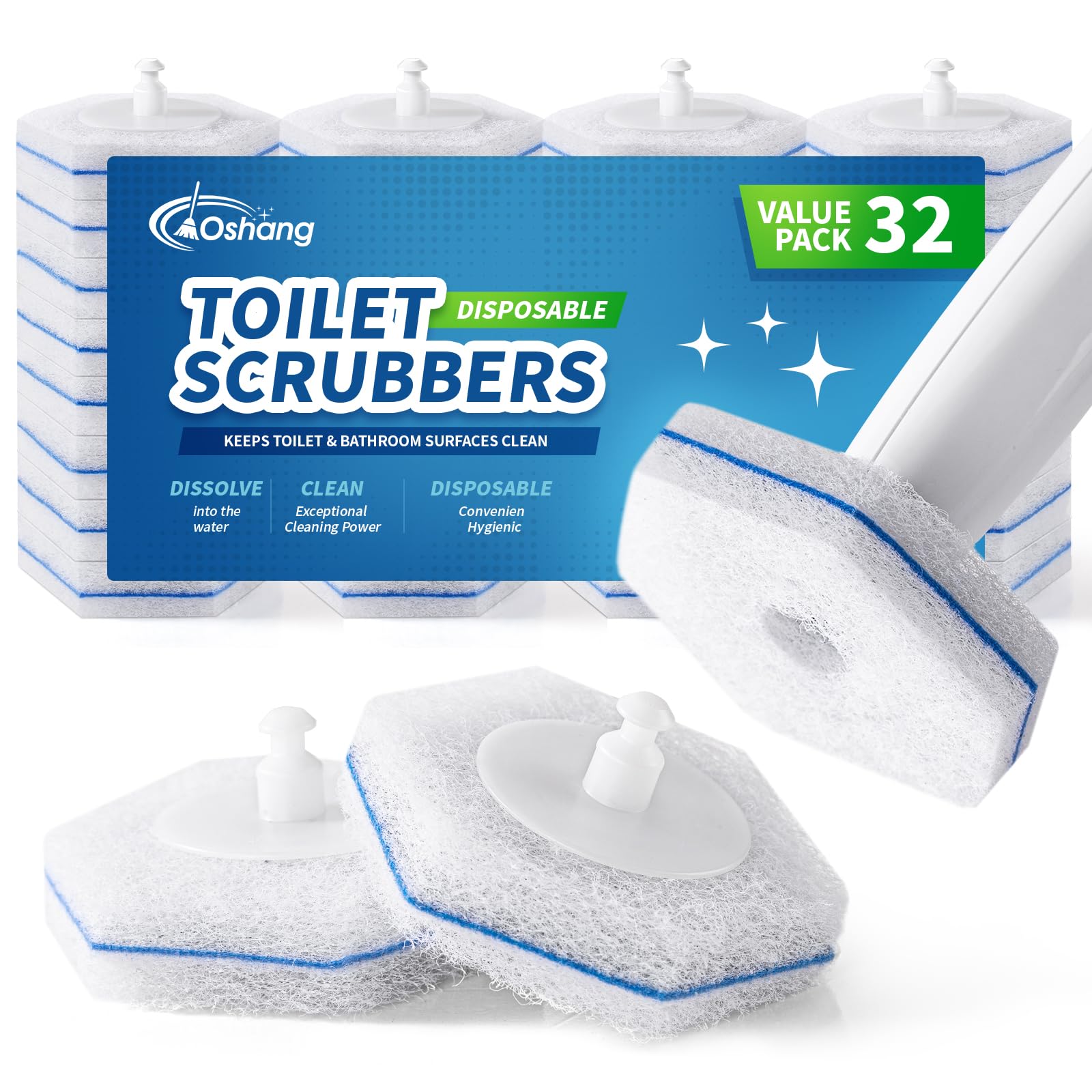 Compatible with Clorox Toilet Wand (32 Count)