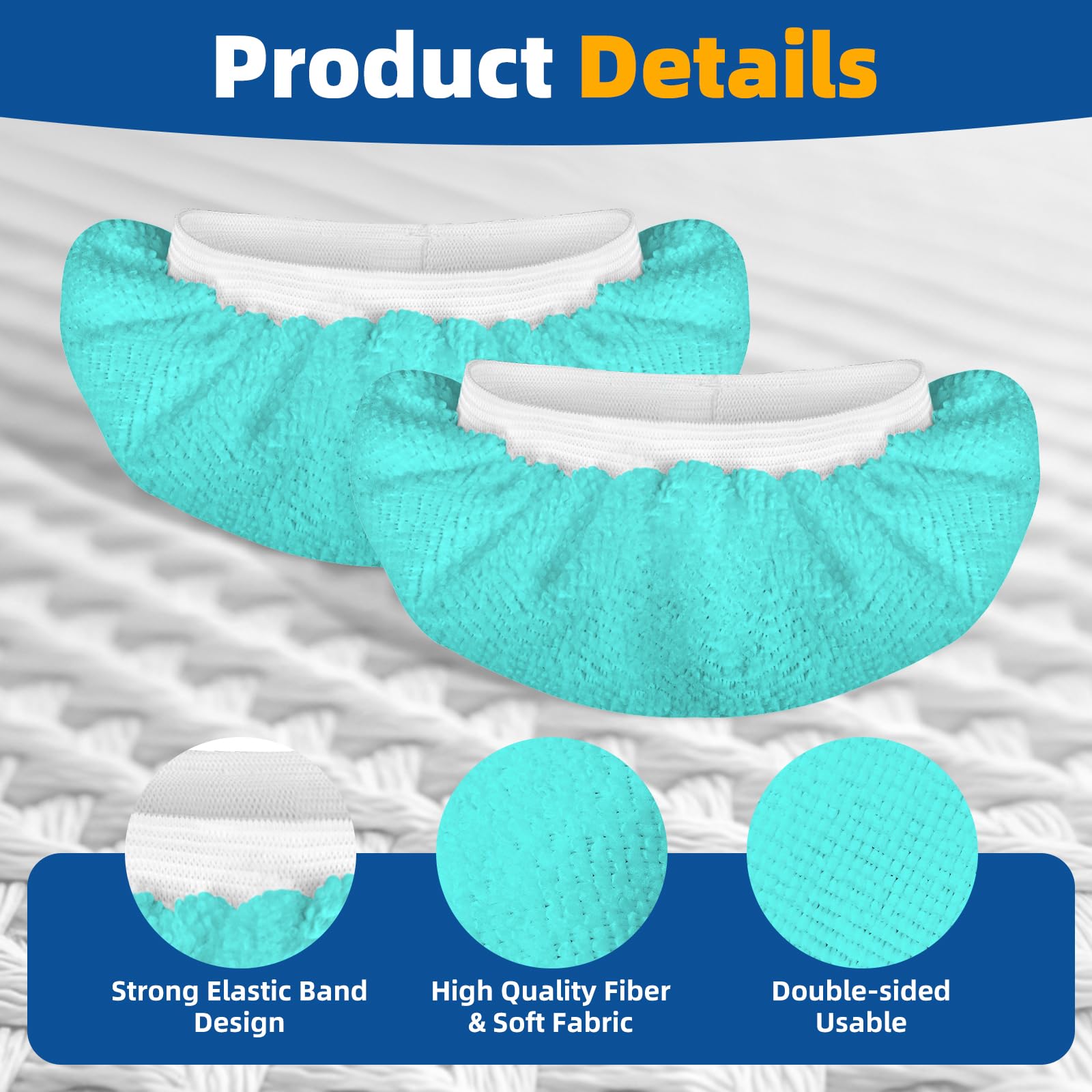 Blue Steamer Cloth Covers for Dirty Jobs & Deep Cleaning (10 Count)