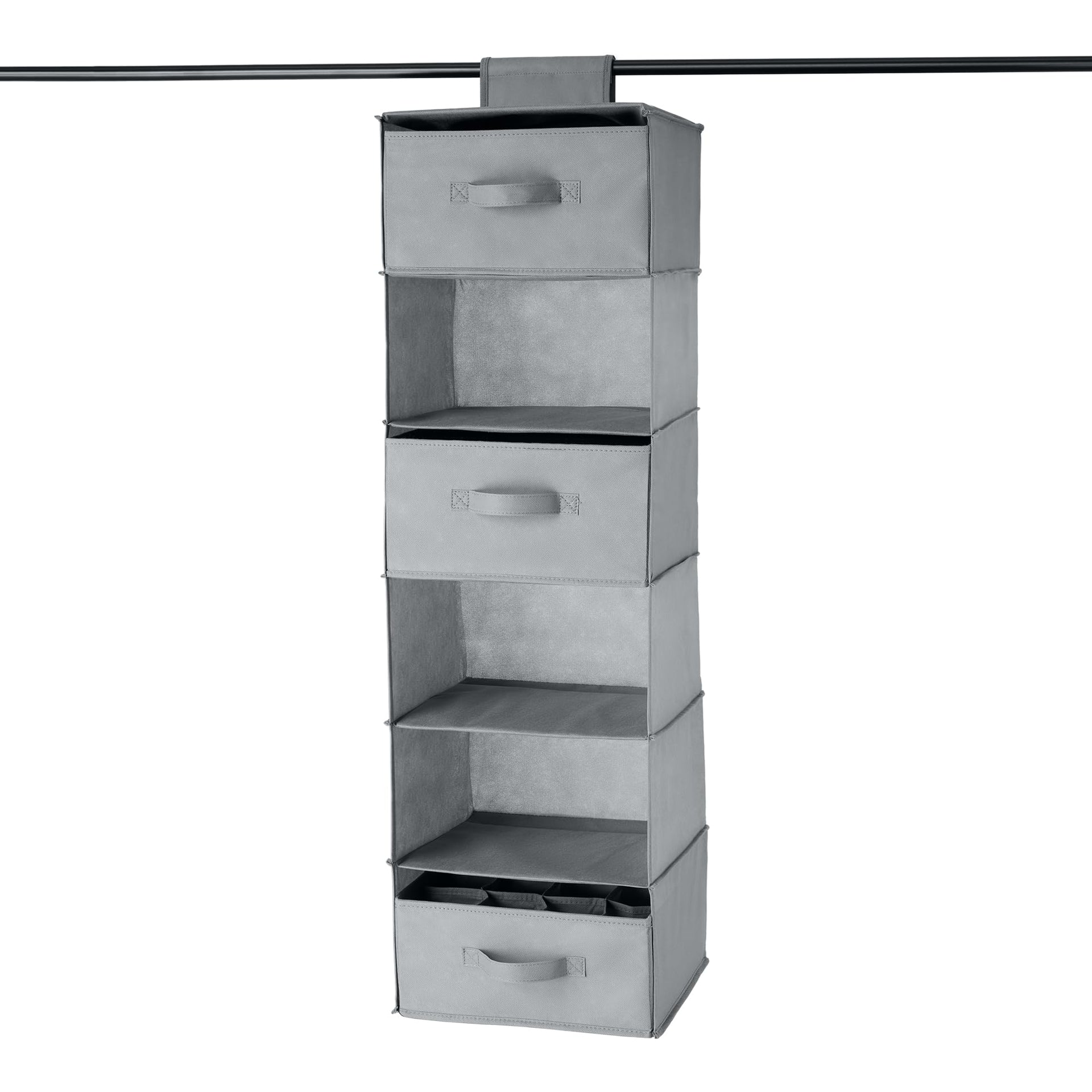 6 Tier Hanging Closet Organizer with Removable Drawers for Sweaters