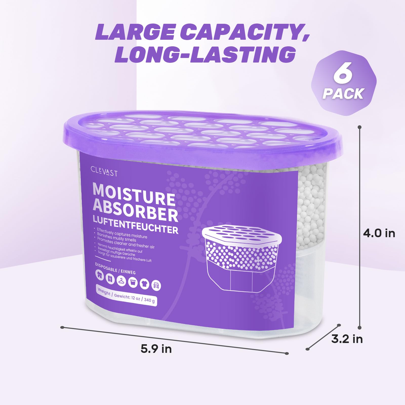 Moisture Absorber Boxes 6 Pack (6 Count)