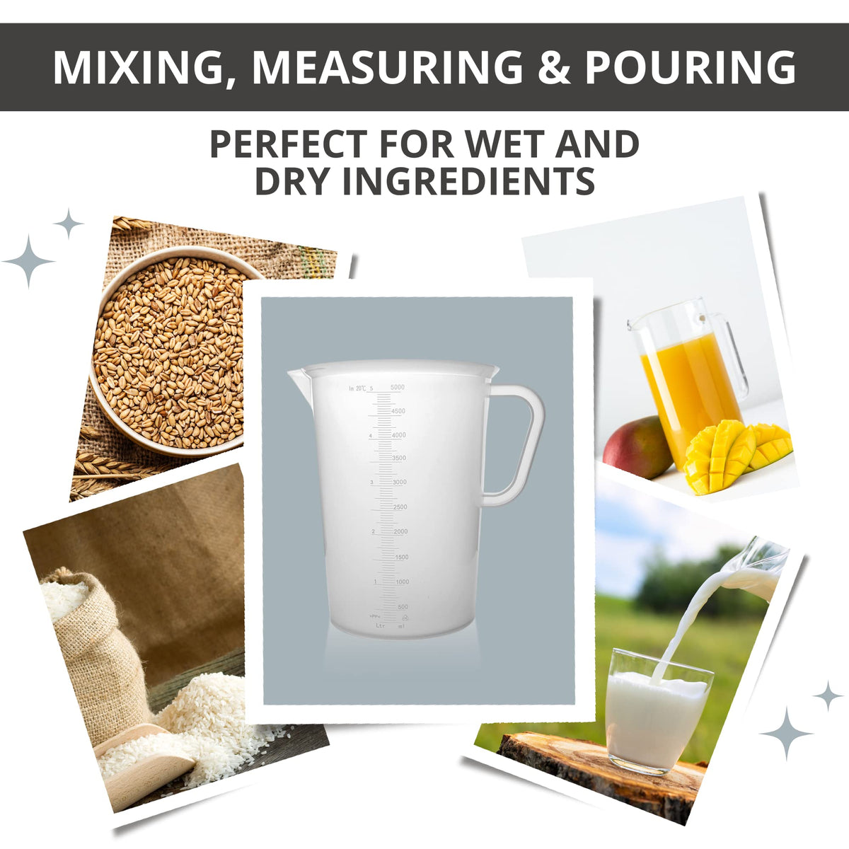 Plastic Graduated Measuring and Mixing Pitcher