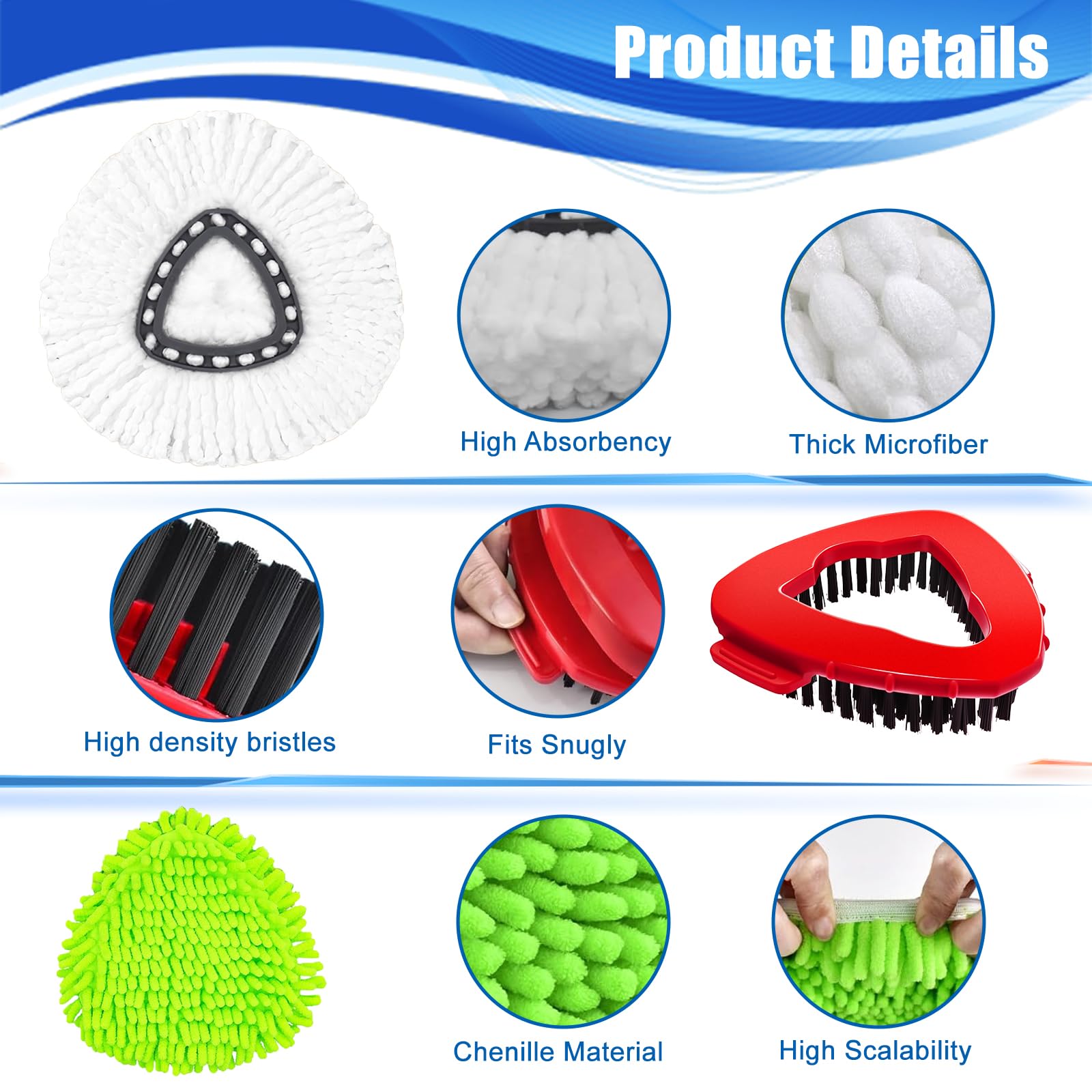 Mop Head Replacement for O Cedar Spin Mop Easywring 1 Tank System