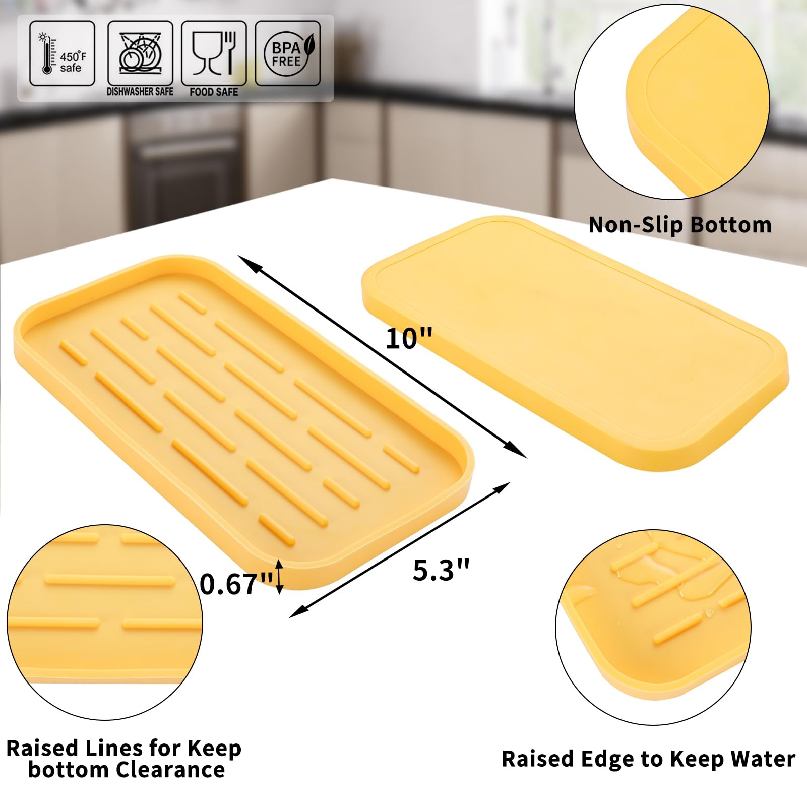 Silicone Kitchen Sink Organizer Tray for Multiple Usage