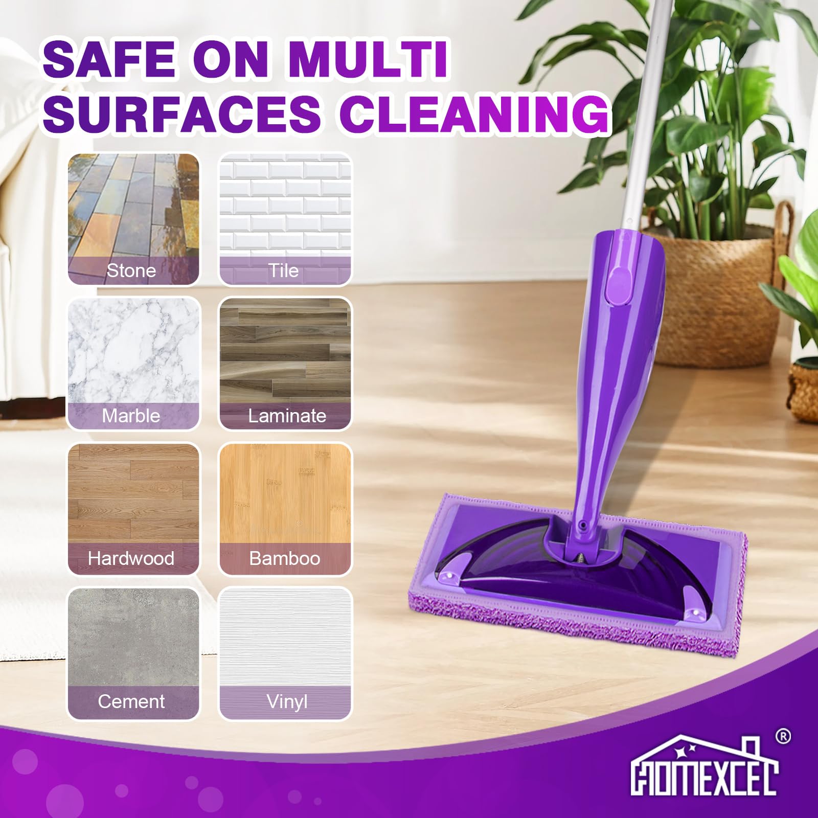 Microfiber Pads Refills for Swiffer Wet Jet 15"x5.5" 8 PK Reusable (8 Count)