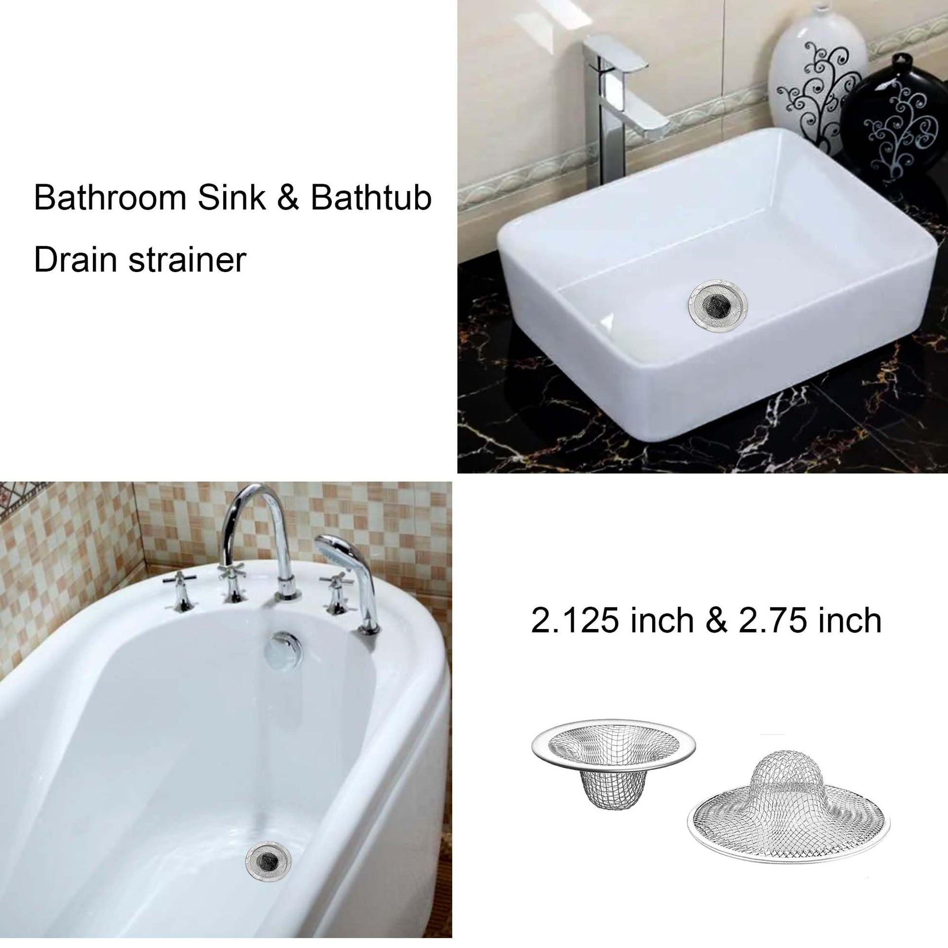 25PCS Bathroom Mesh Sink Drain Strainer (25 Count)